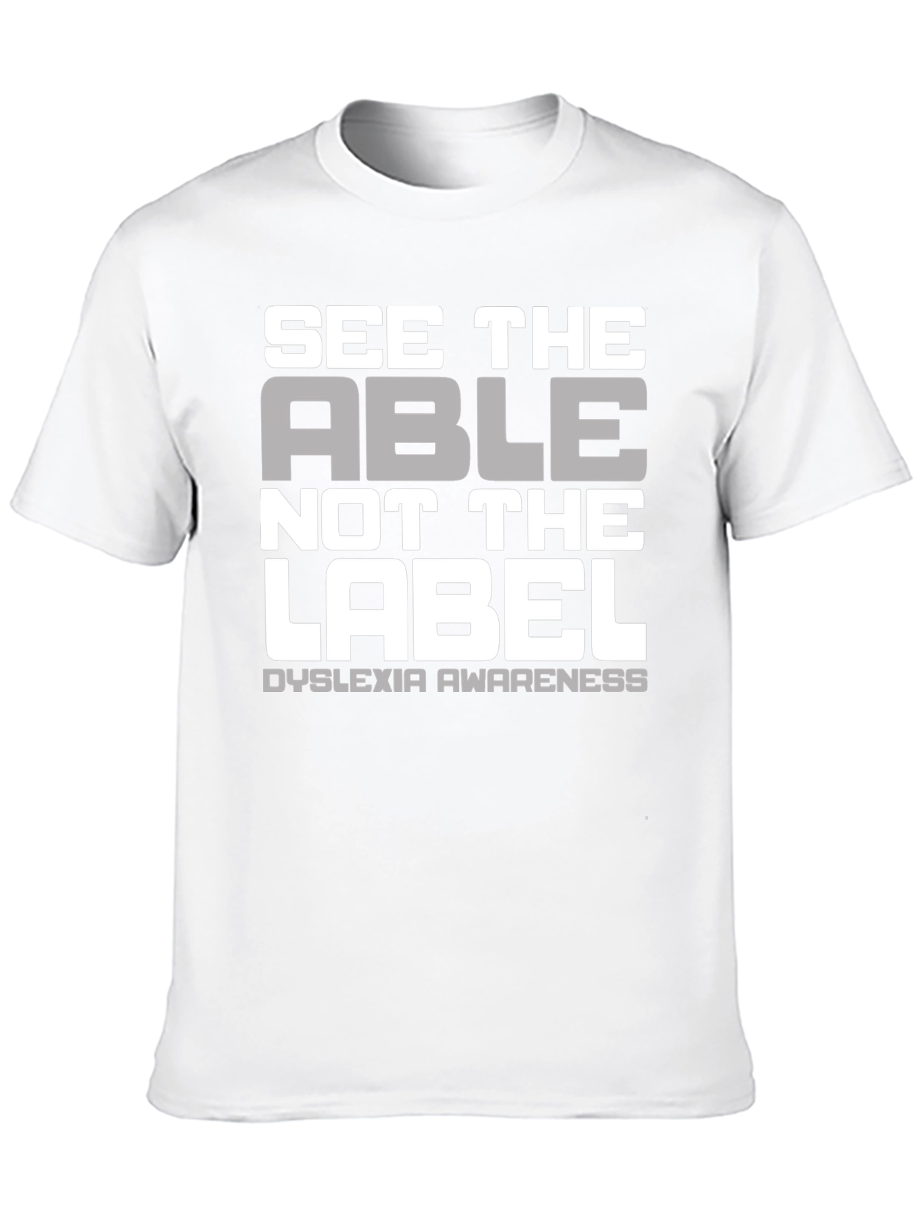 Black Dyslexia Awareness T-Shirt - See The Able view 10