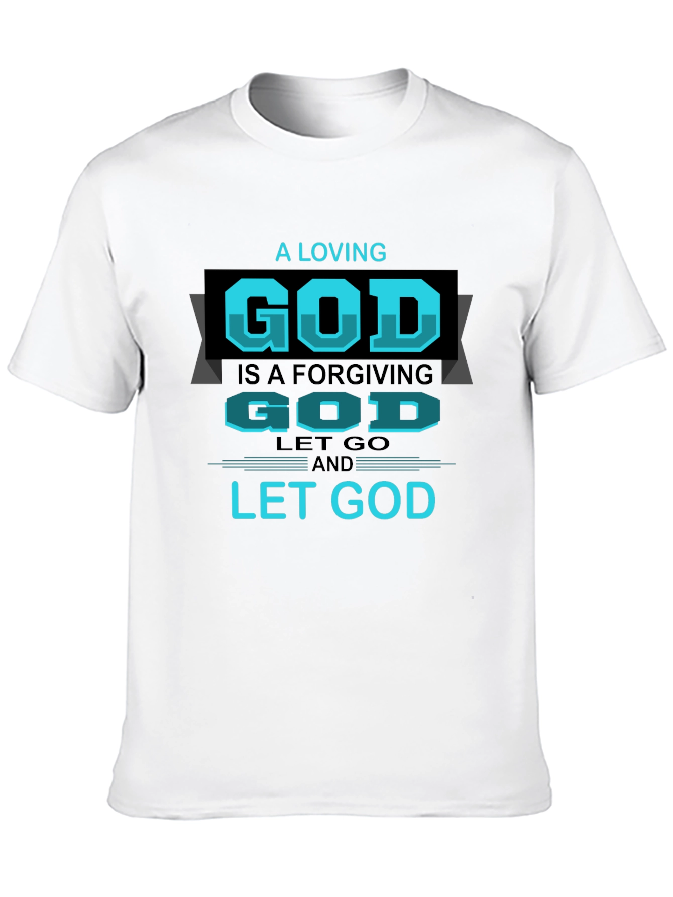 Black A Loving God Graphic T-Shirt view 10