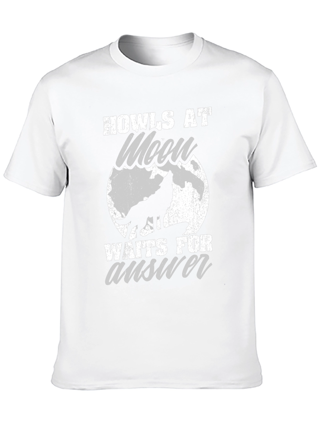 Black Howls at Moon Graphic Tee - Black Cotton T-Shirt view 10