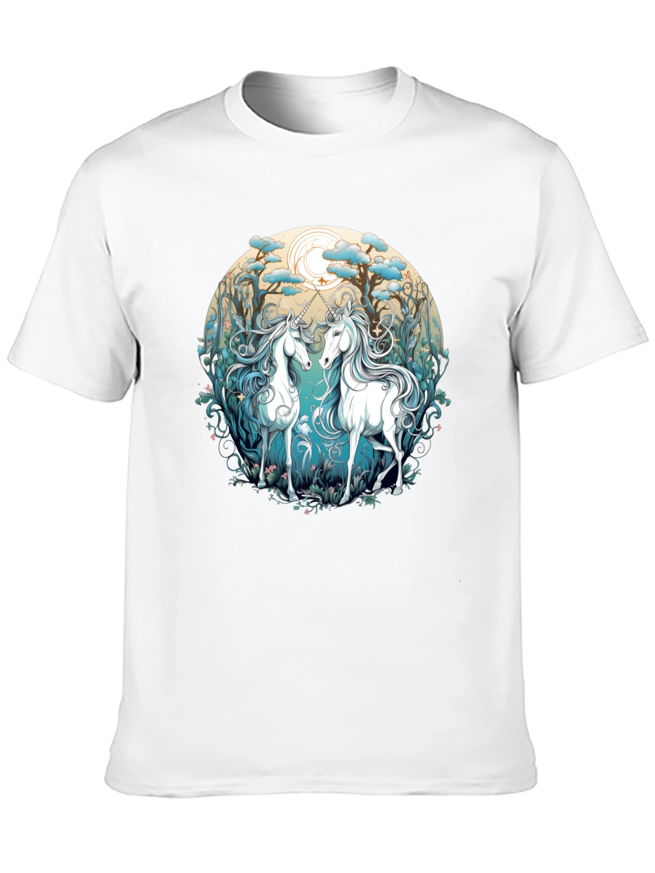 Black Unicorns Graphic T-Shirt - Men's Black Tee view 10