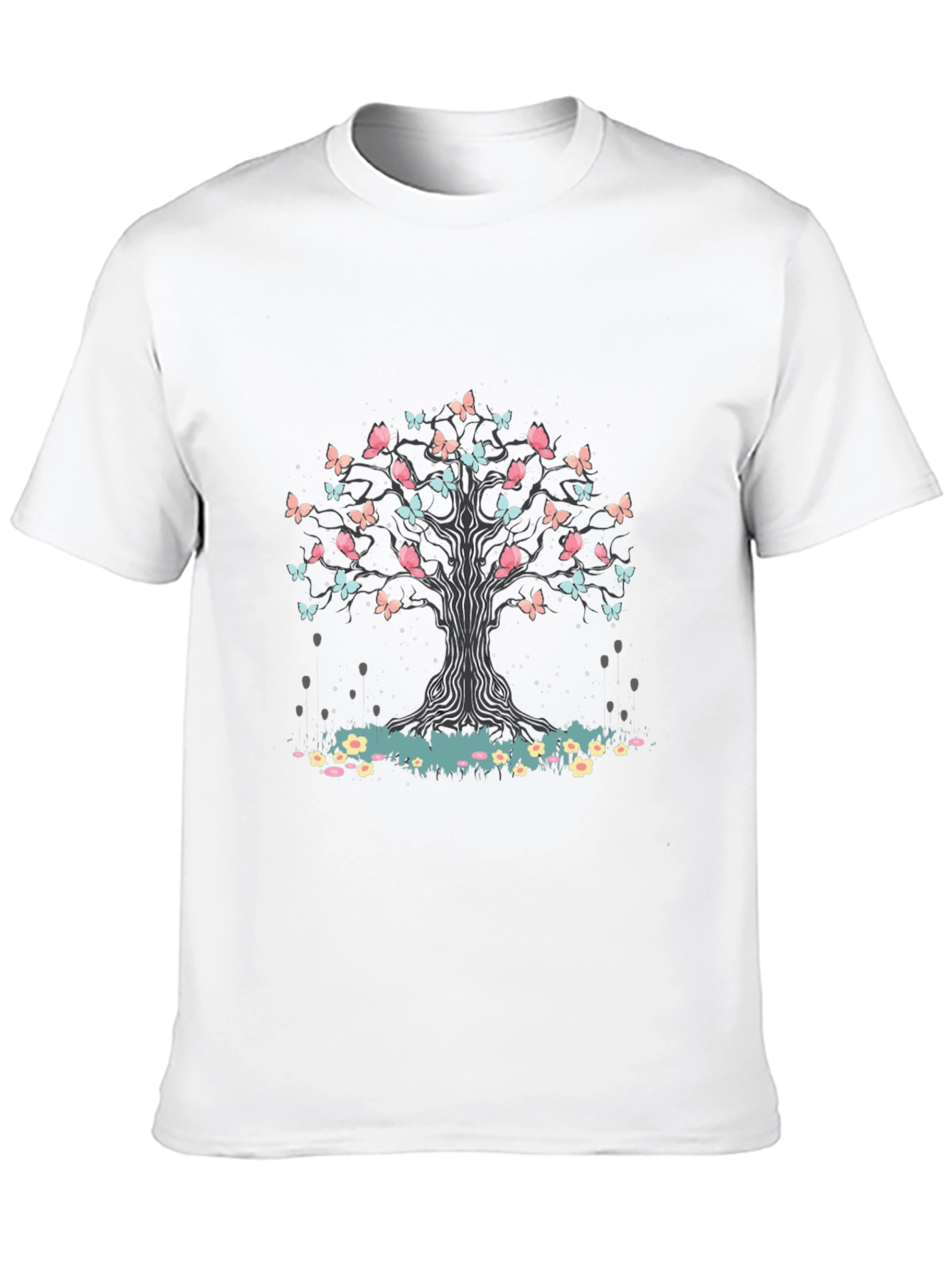 Black Butterfly Tree Graphic Tee view 10