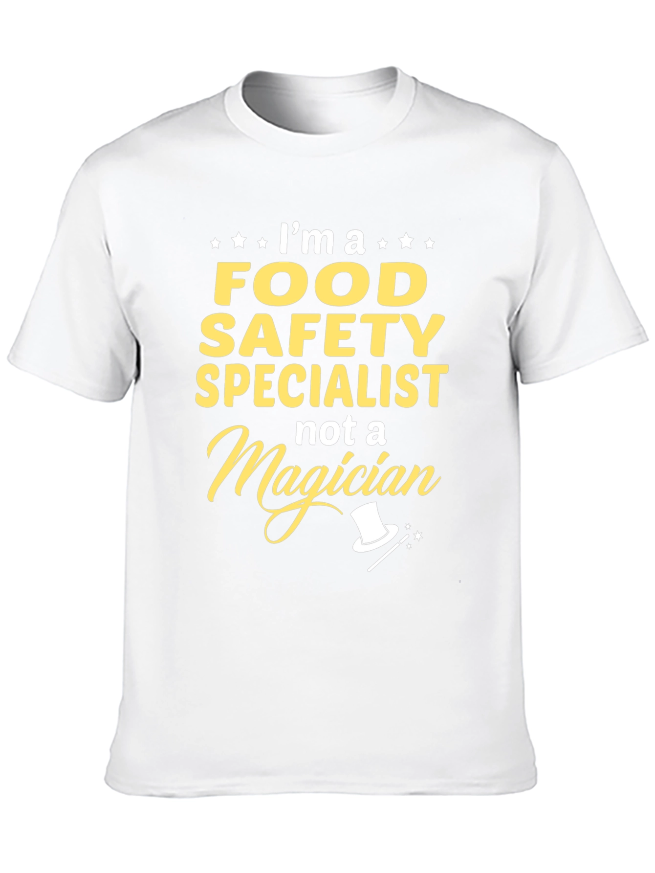 Black Food Safety Specialist T-Shirt - Magician Humor Tee view 10