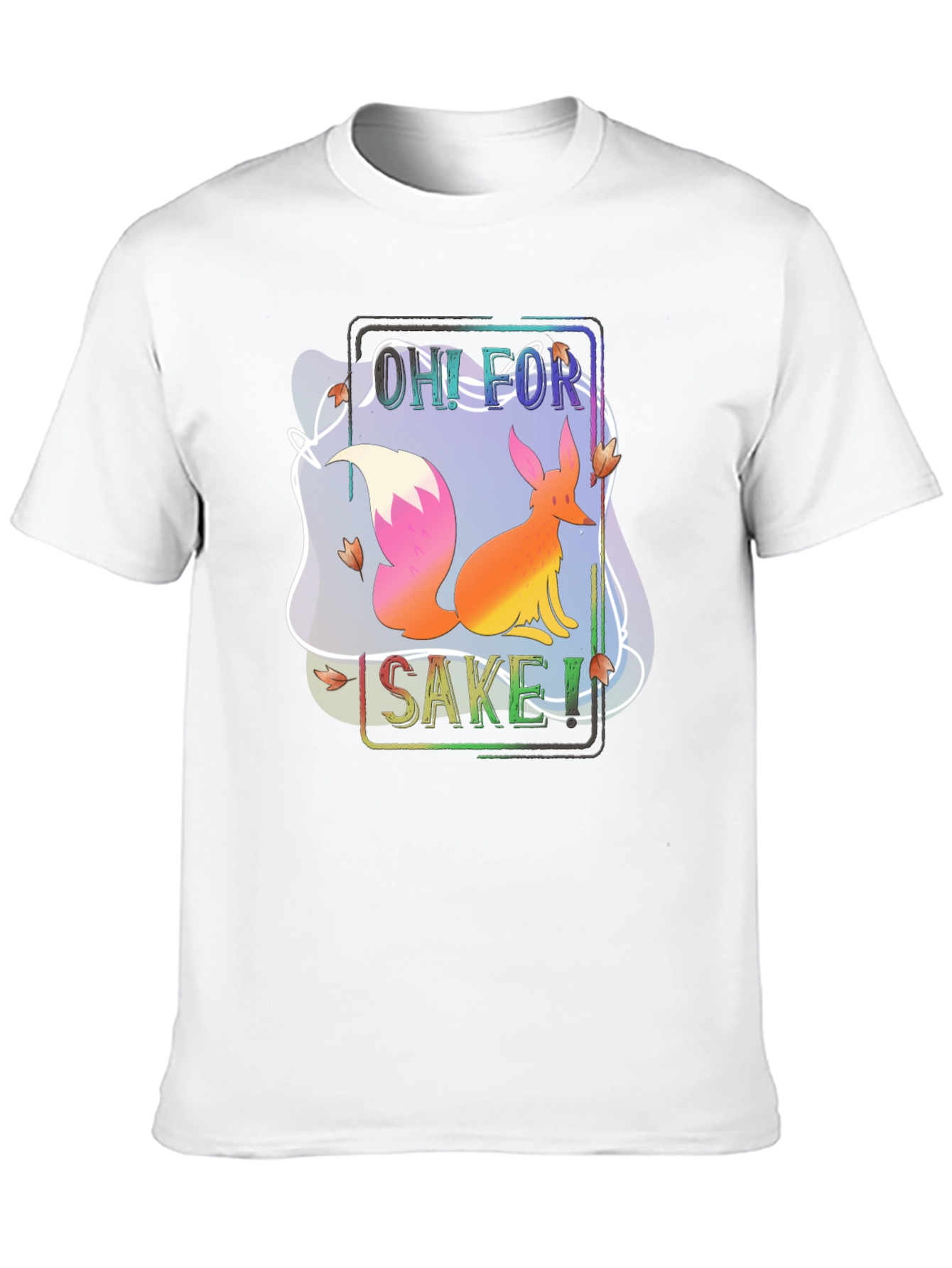 Black Oh For Fox Sake T-Shirt, Funny Animal Tee view 10