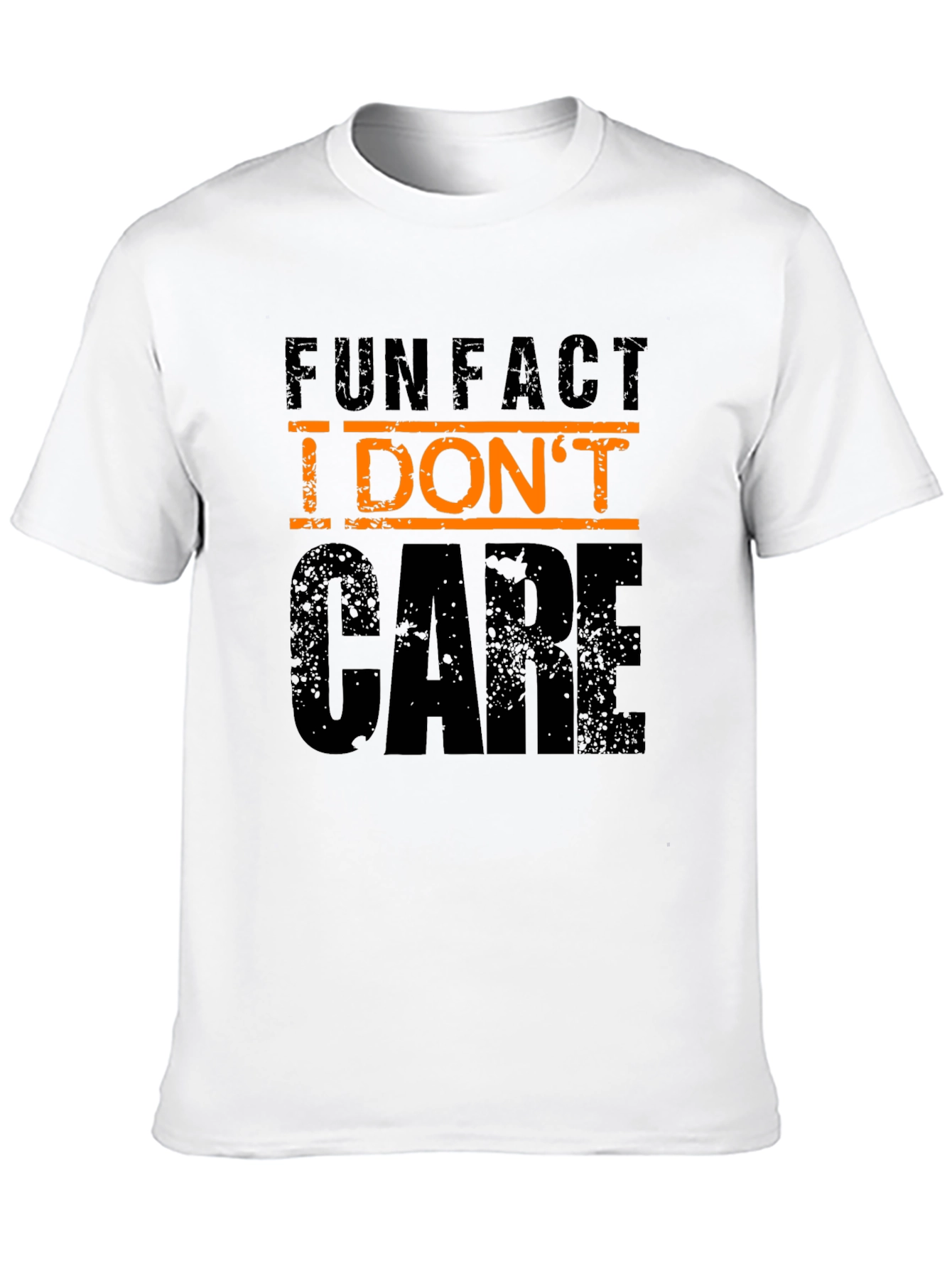 Black Fun Fact I Don't Care Graphic Tee - Black Casual T-Shirt view 10