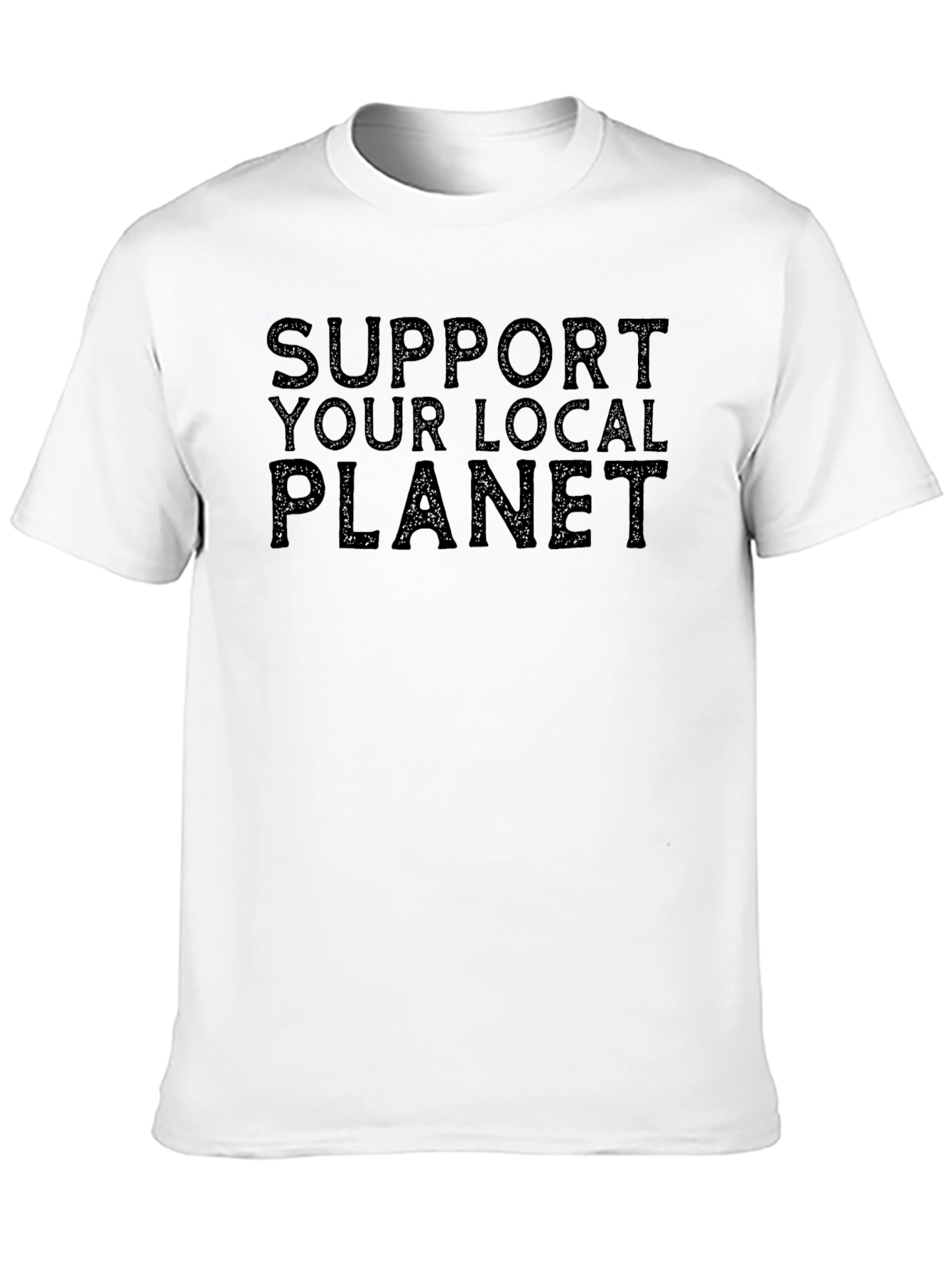 Black Support Your Local Planet Graphic T-Shirt view 10