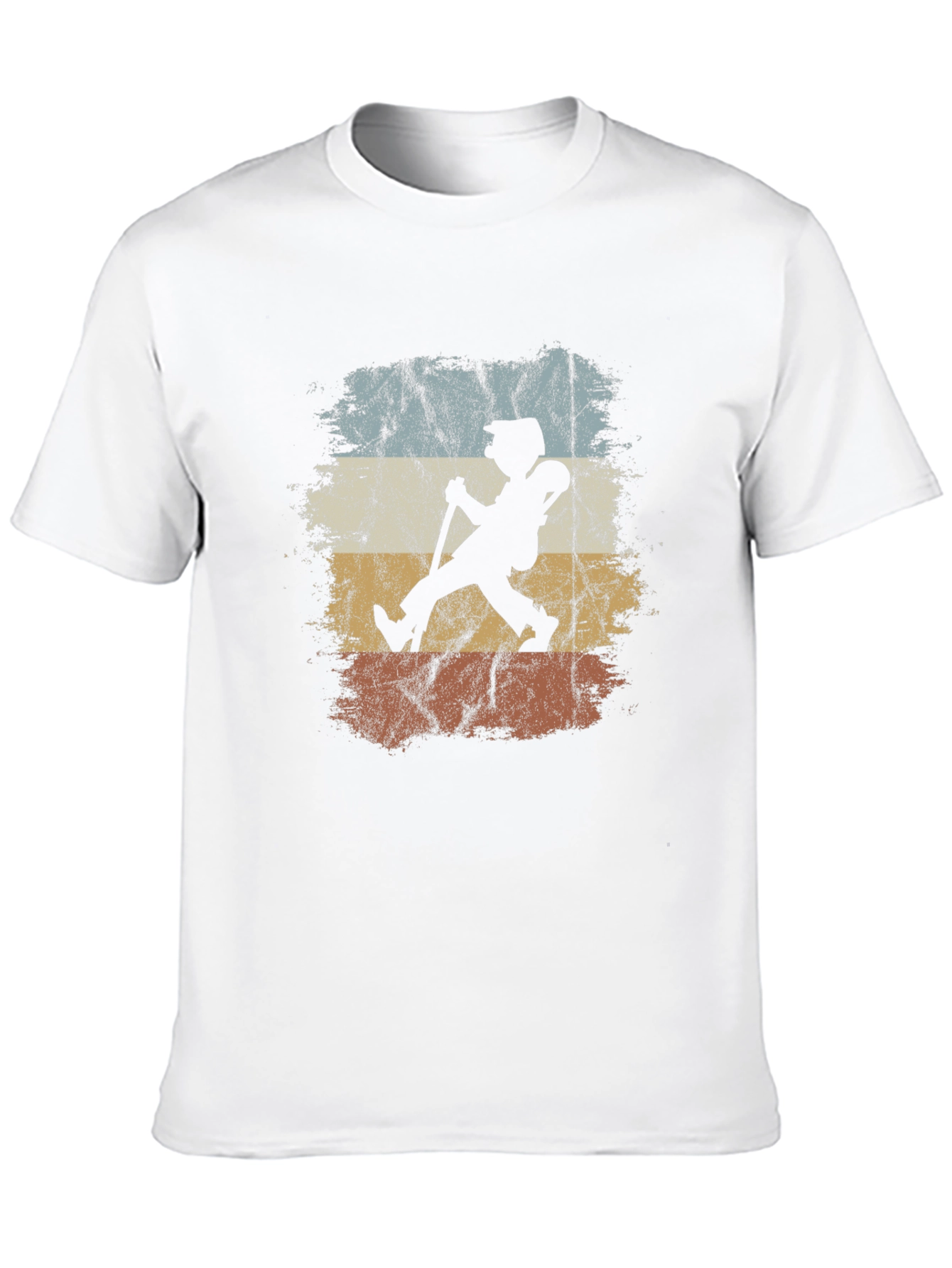 Black Retro Hiker Graphic Tee - Vintage Style Men's T-Shirt view 10