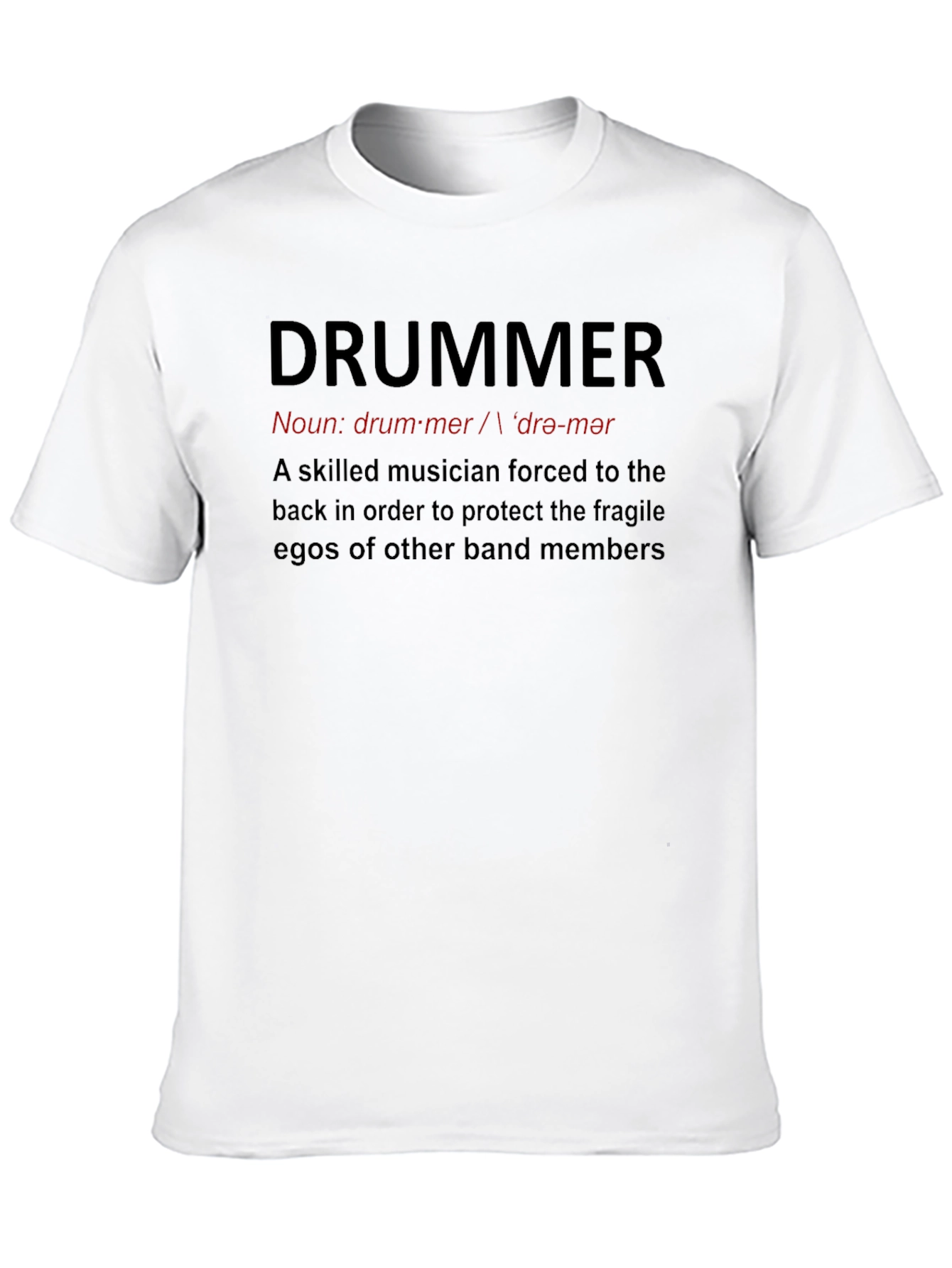 Black Drummer Definition Black T-Shirt - Musician Humor view 10