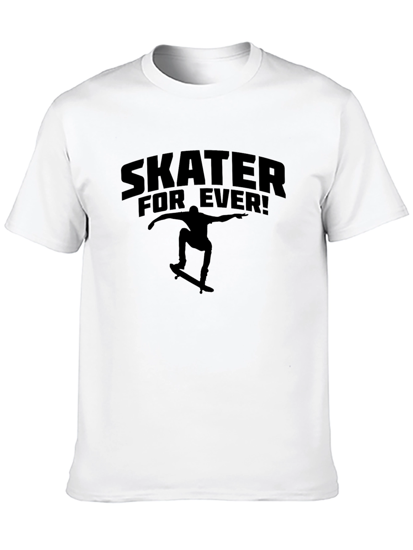 Black Skater Forever Graphic Tee - Cool Skateboarder Design view 10