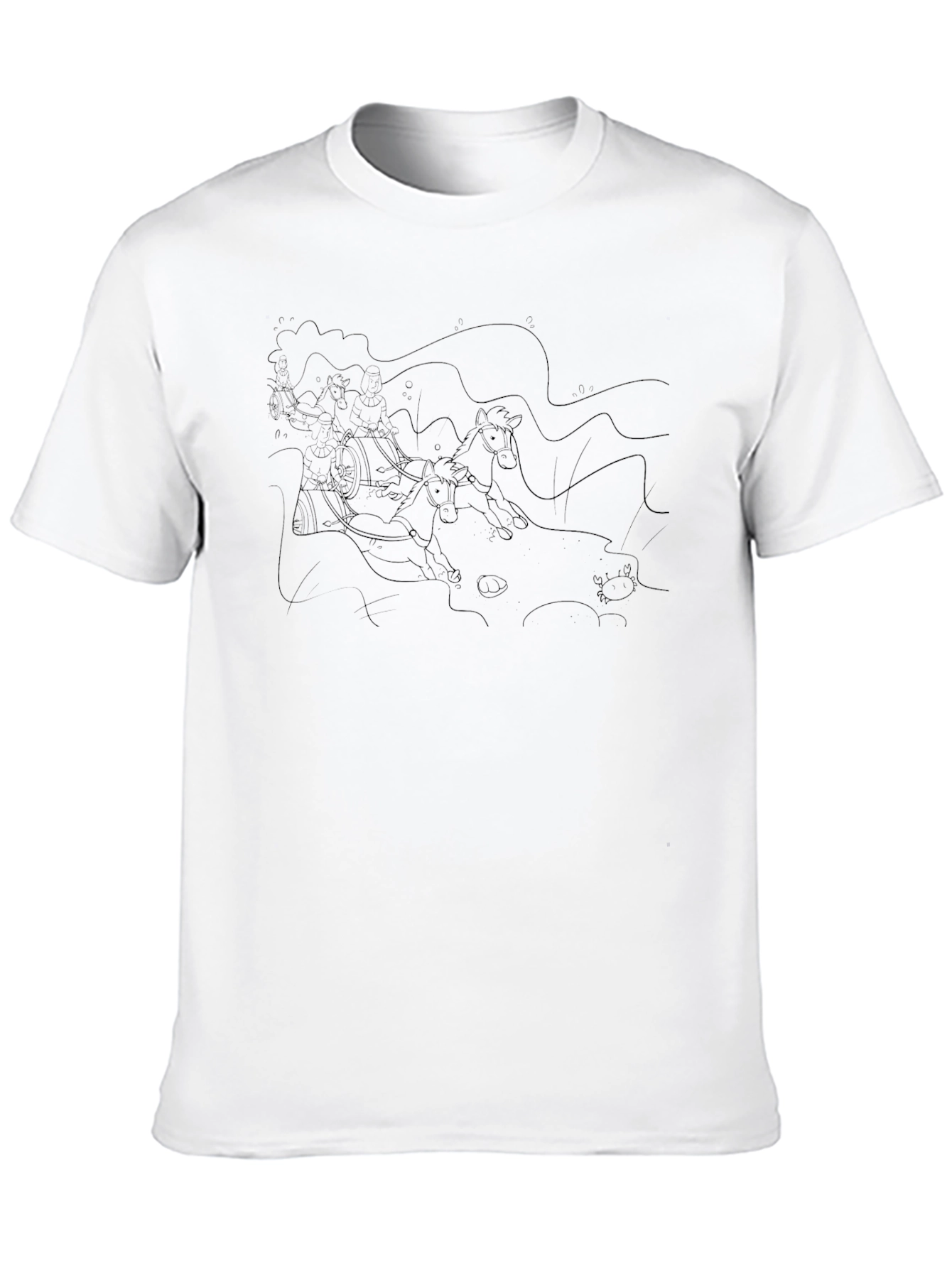 Black Men's Black Graphic Tee - Artistic Line Art Design view 10