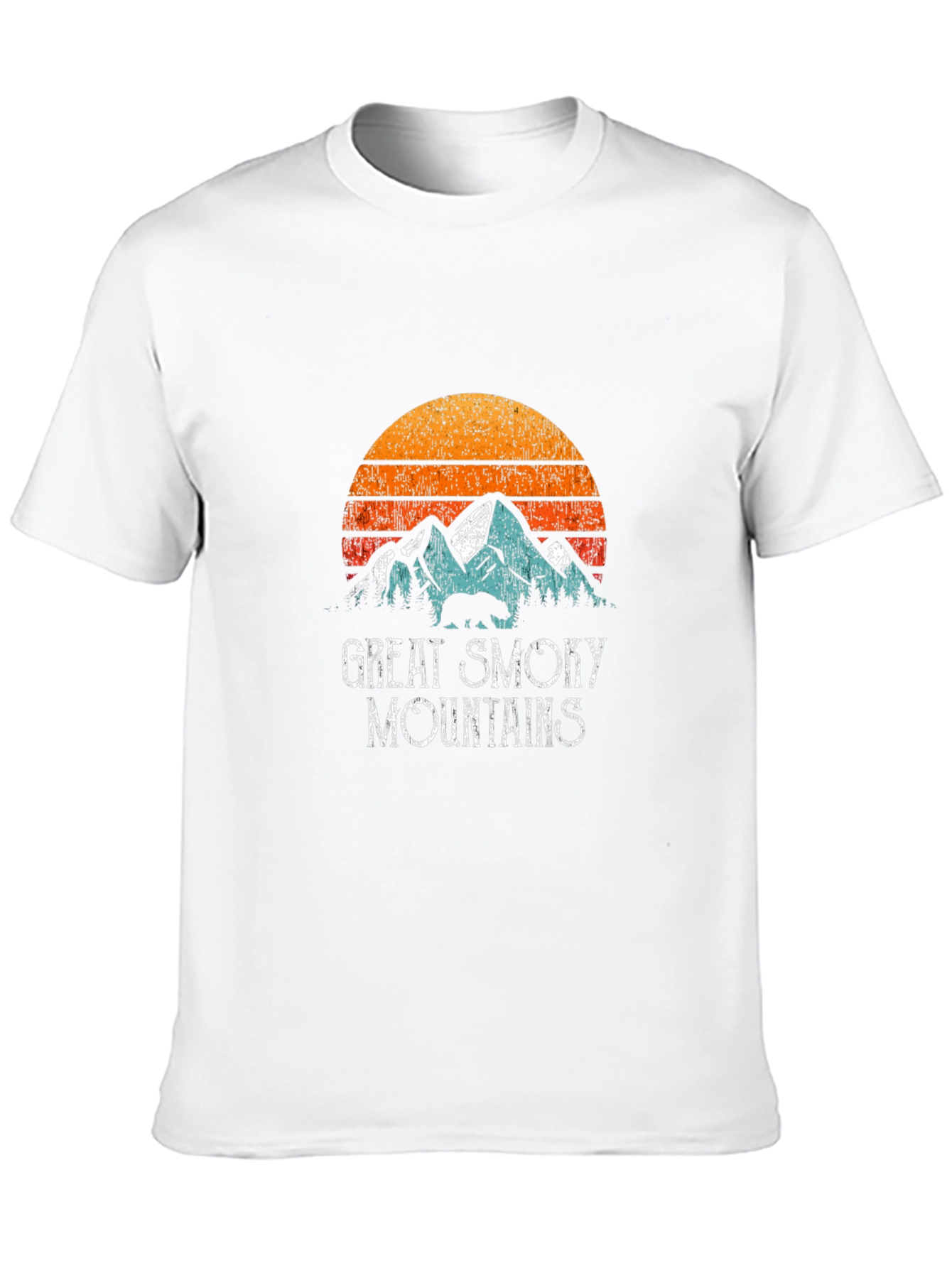 Black Great Smoky Mountains T-Shirt, Retro Graphic Tee view 10