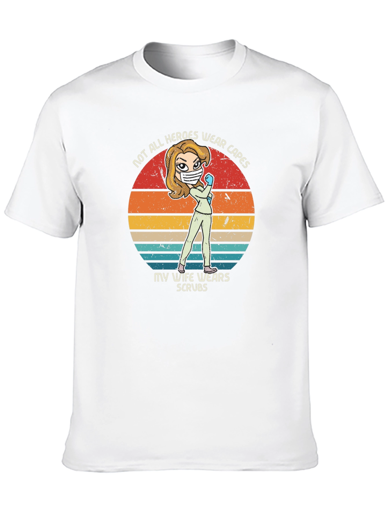 Hero Wife Scrubs Graphic Tee - Black - 10