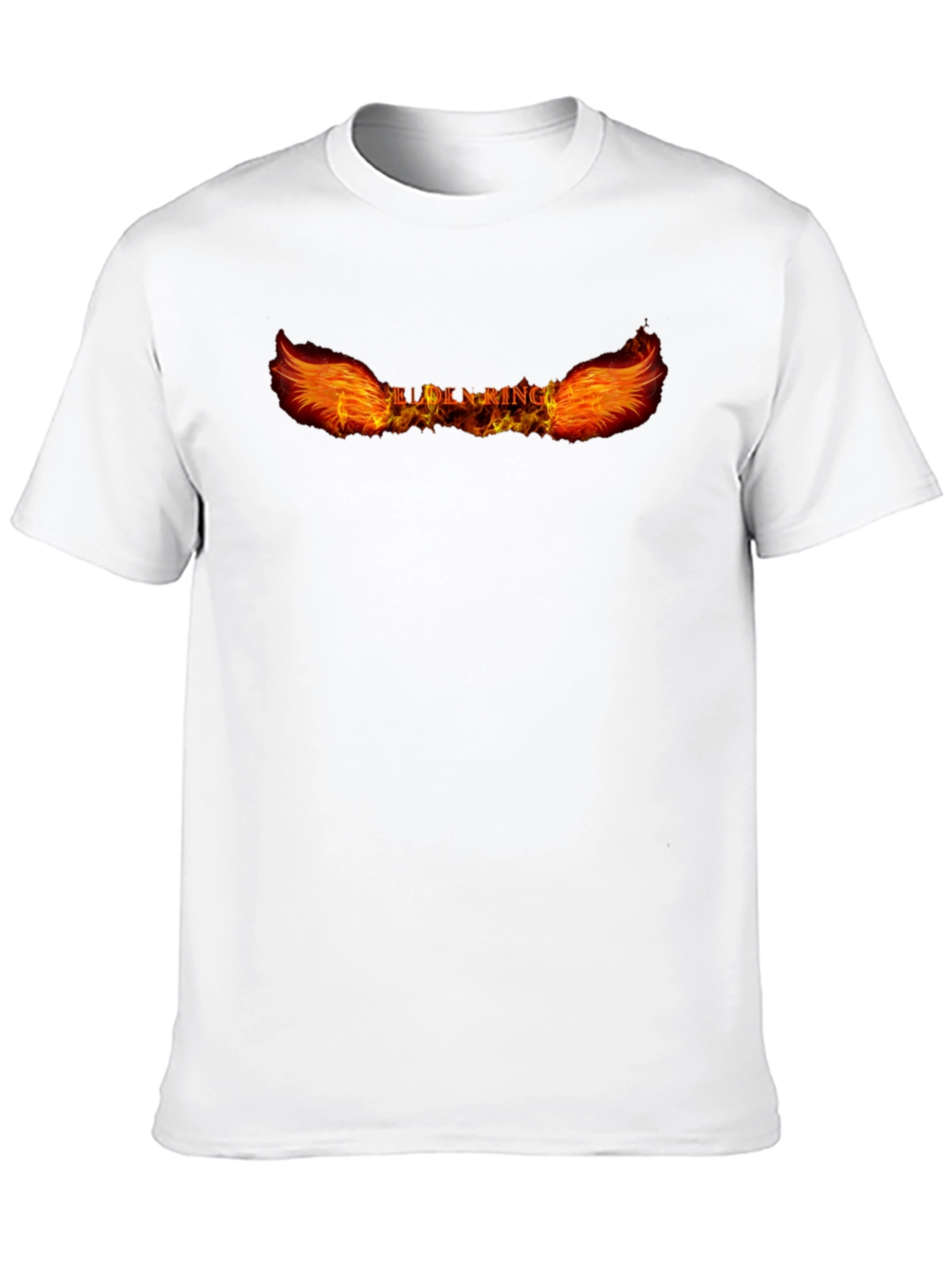 Black Elden Ring Wings Flames Black T-Shirt view 10