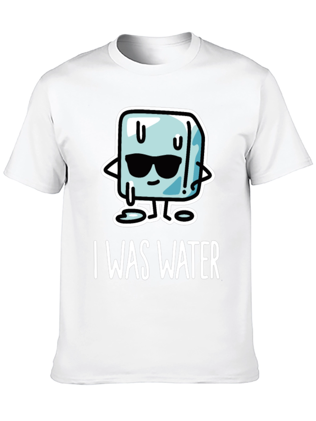 Black Cool Ice Cube T-Shirt - I Was Water Graphic Tee view 10