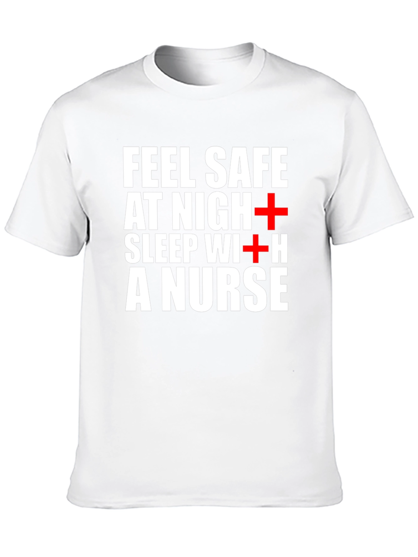 Black Feel Safe Sleep With a Nurse Black T-Shirt view 10