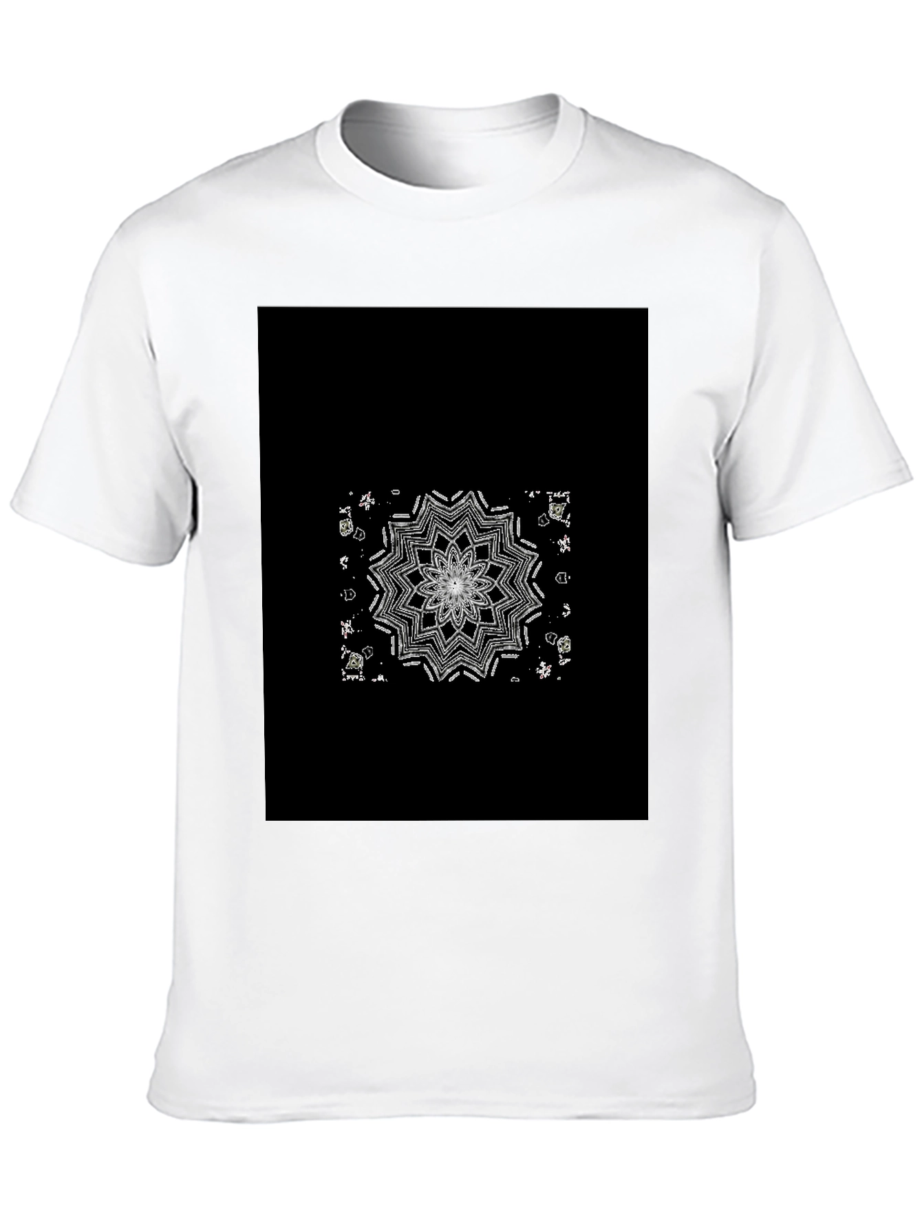 Black Mandala Graphic Tee - Black Cotton Blend view 10