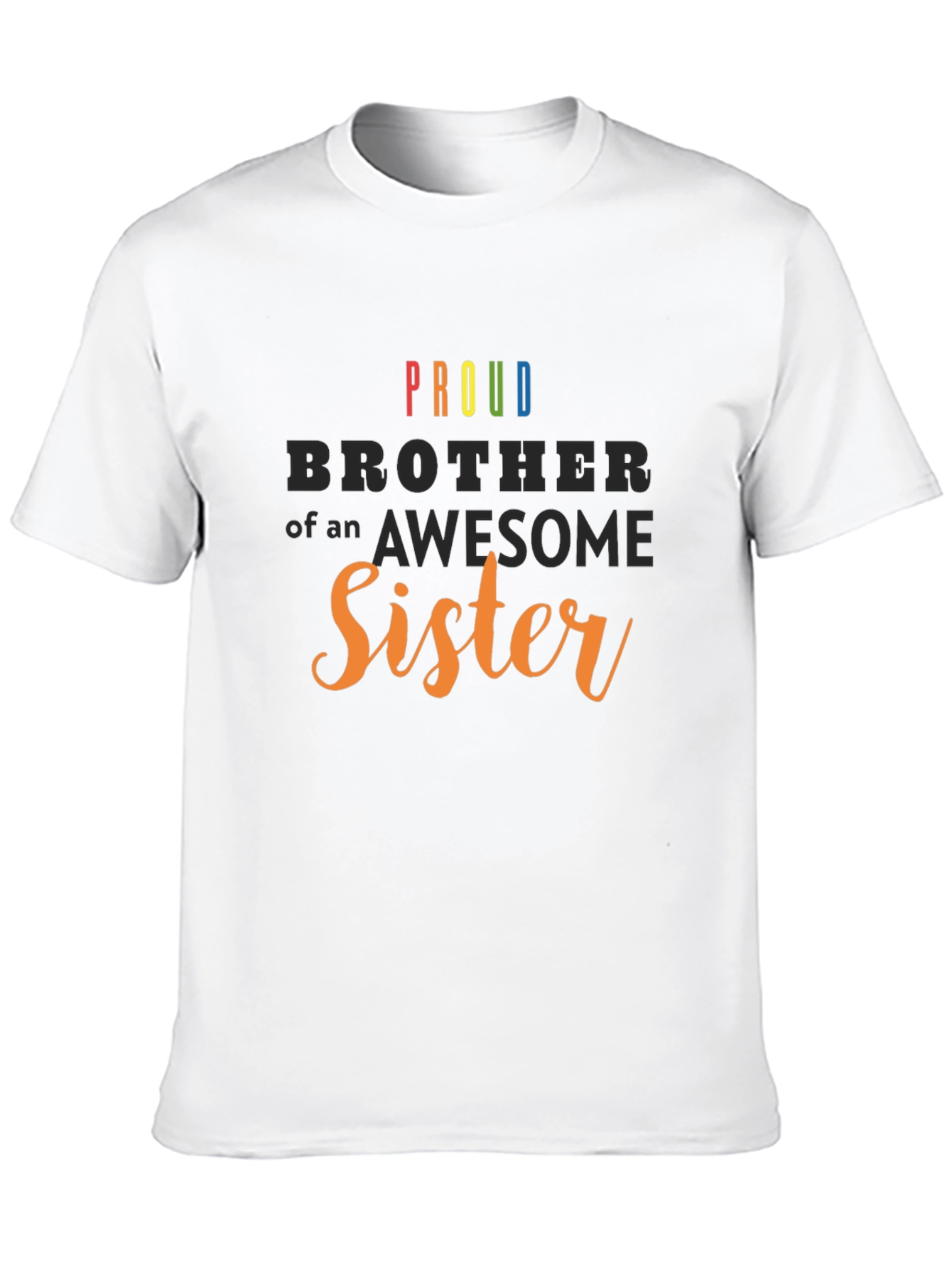Black Proud Brother of an Awesome Sister Black T-Shirt view 10