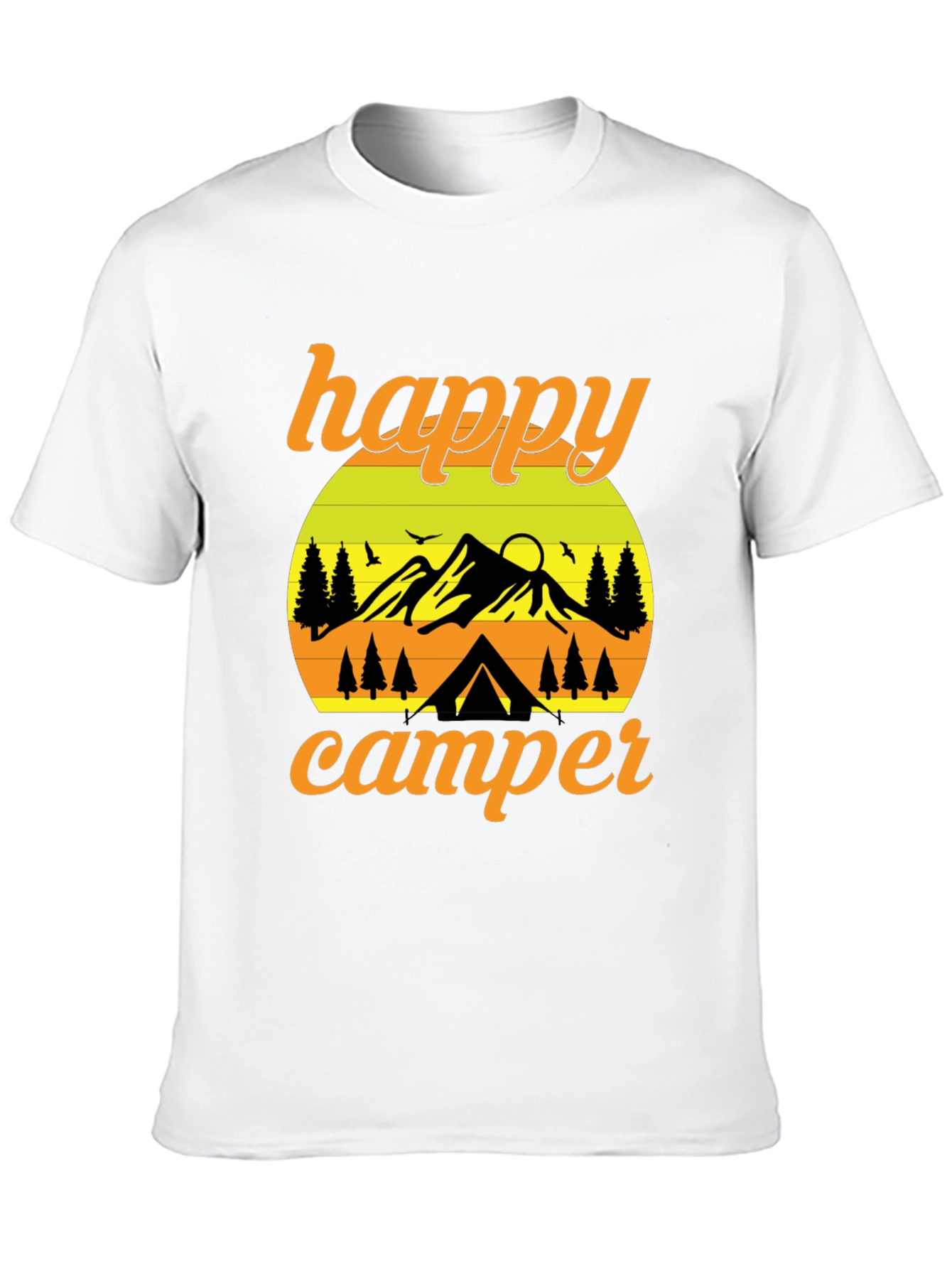 Black Happy Camper Graphic T-Shirt - Outdoor Adventure view 10