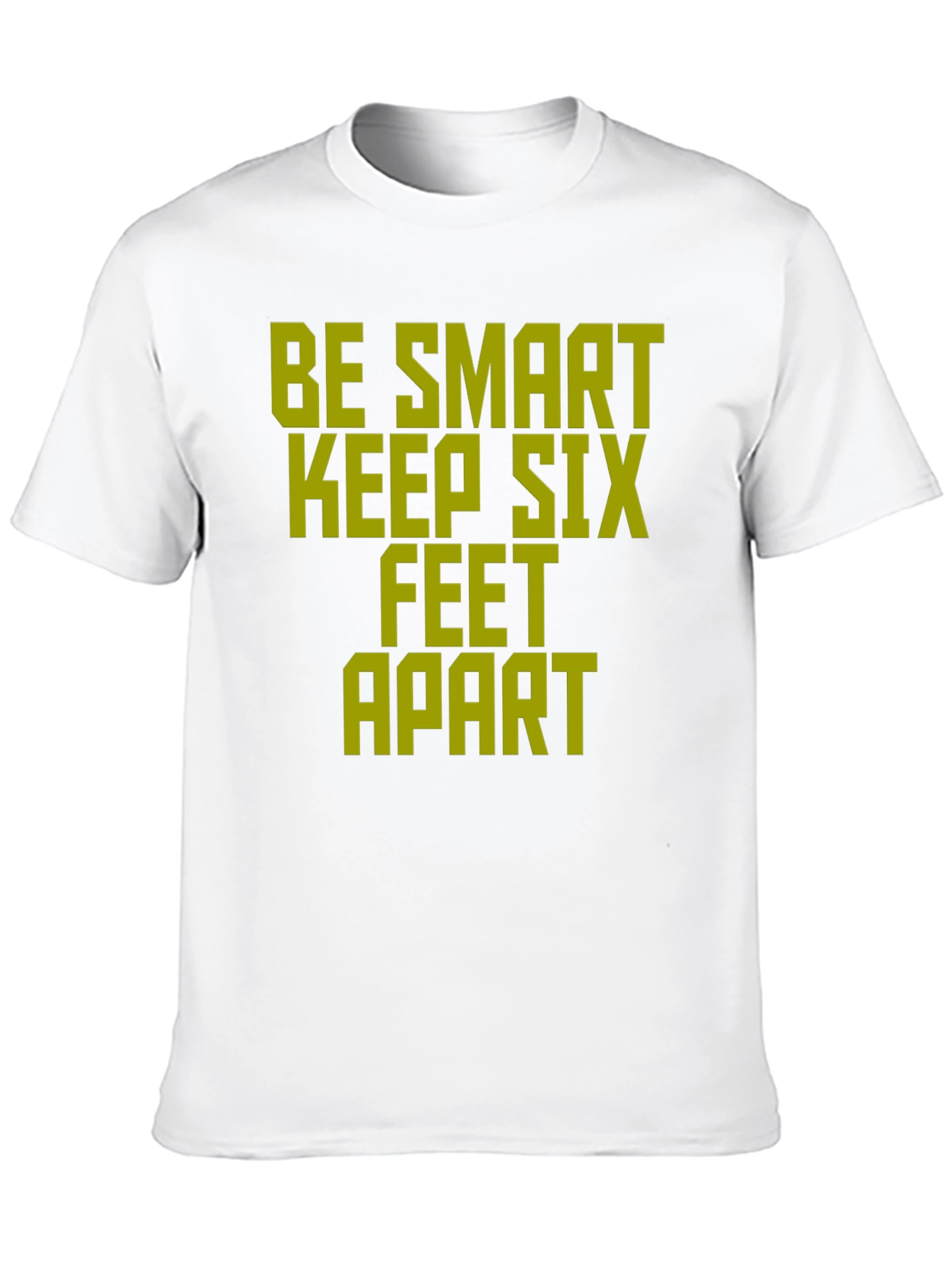 Black Be Smart Keep Six Feet Apart Novelty Graphic T-Shirt view 10