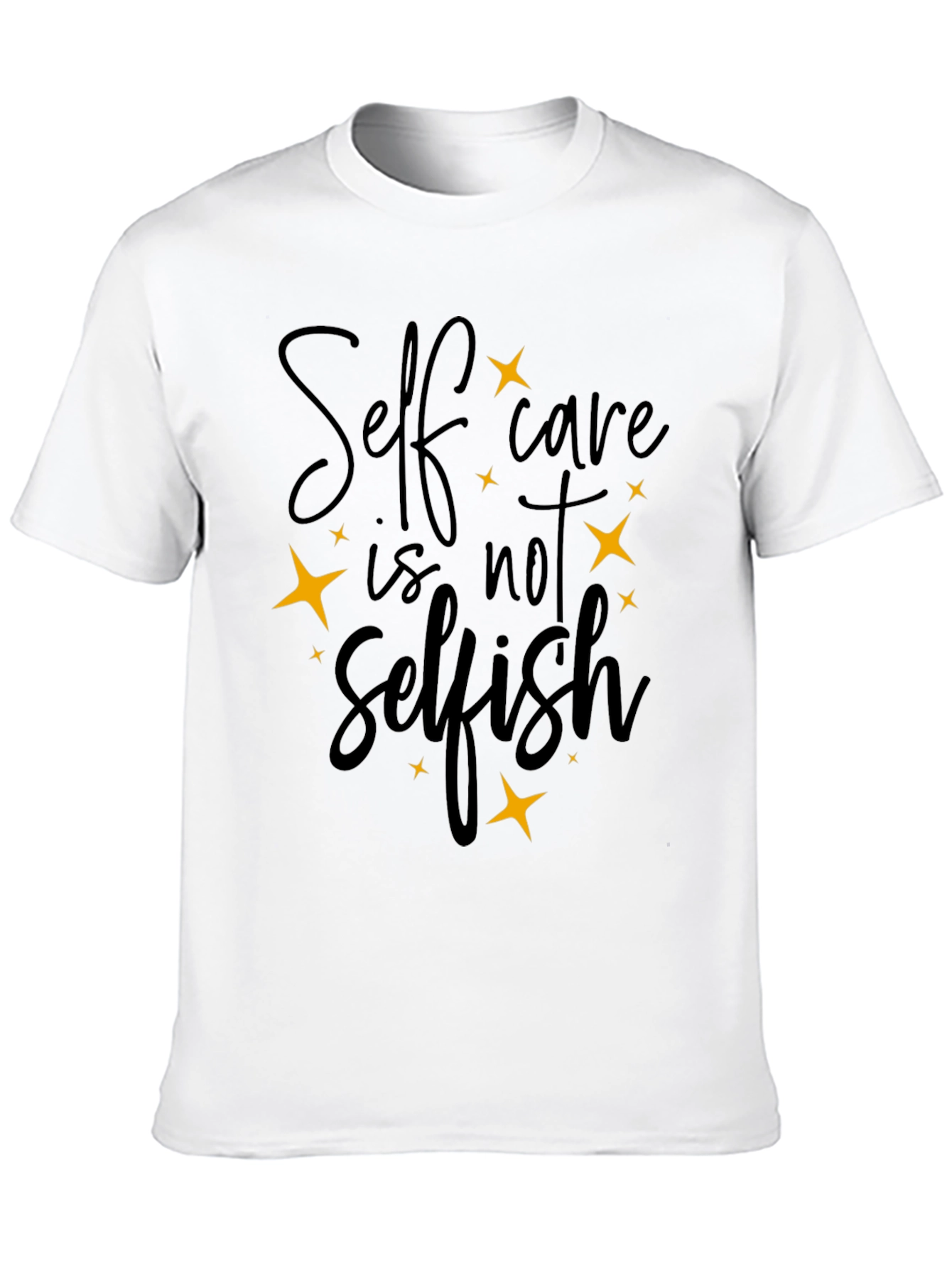 Black Self-Care T-Shirt: Black Motivational Tee view 10