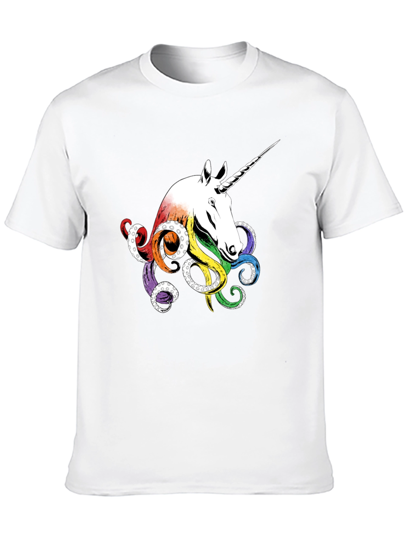 Black Unicorn Octopus T-Shirt - Unique Graphic Tee view 10