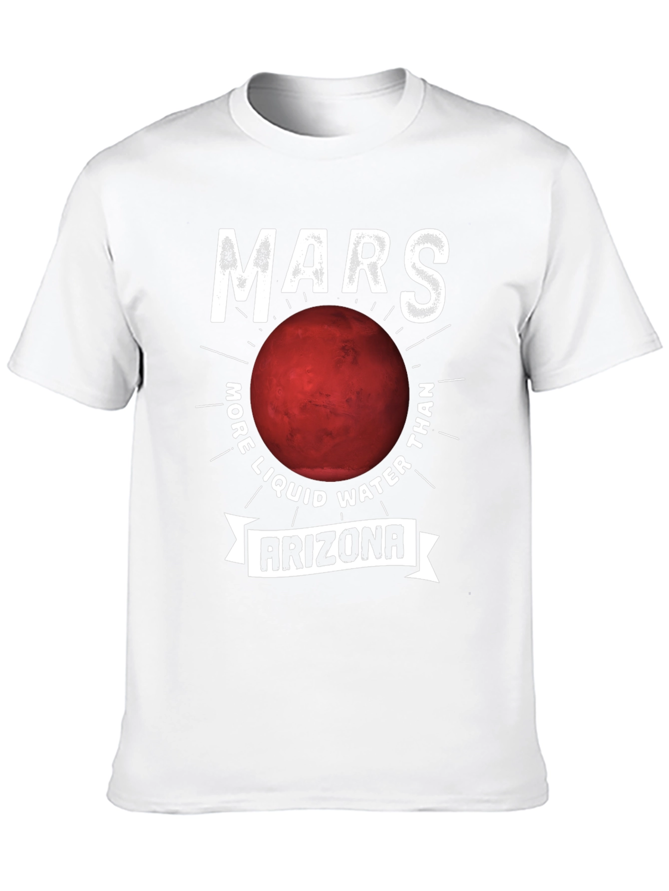 Black Mars Arizona Graphic T-Shirt - Funny Space Tee view 10