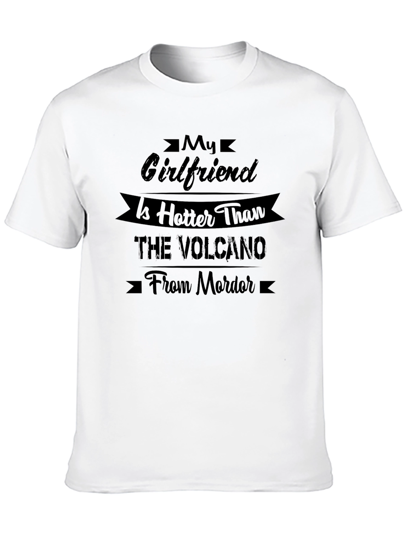 Hot Girlfriend Volcano Mordor Graphic T-Shirt - 10
