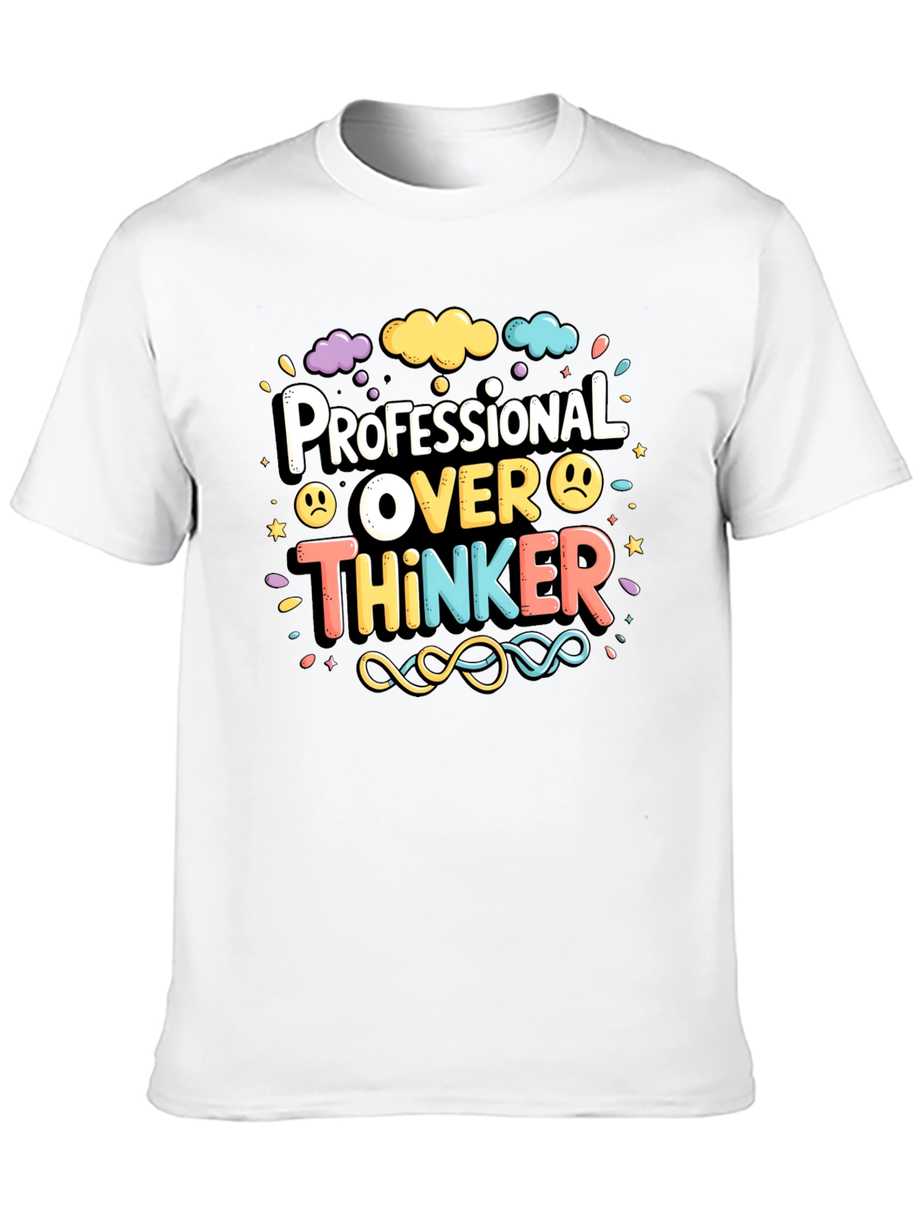 Black Professional Over Thinker Graphic Tee view 10
