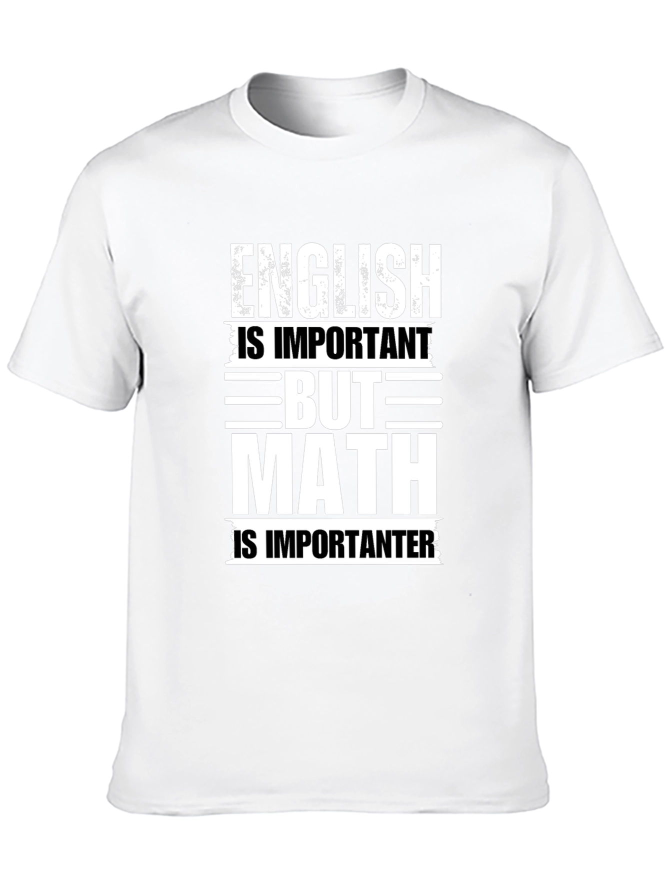 Black English vs Math Graphic Tee - Black view 10