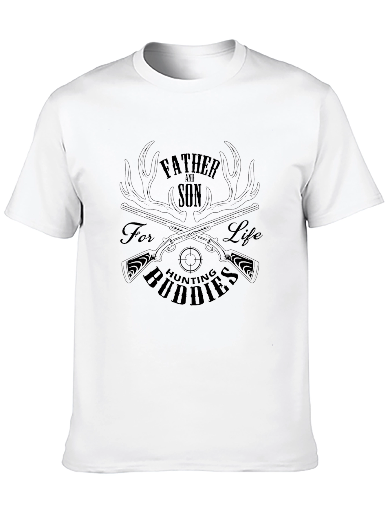 Black Father & Son Hunting Buddies Black T-Shirt view 10