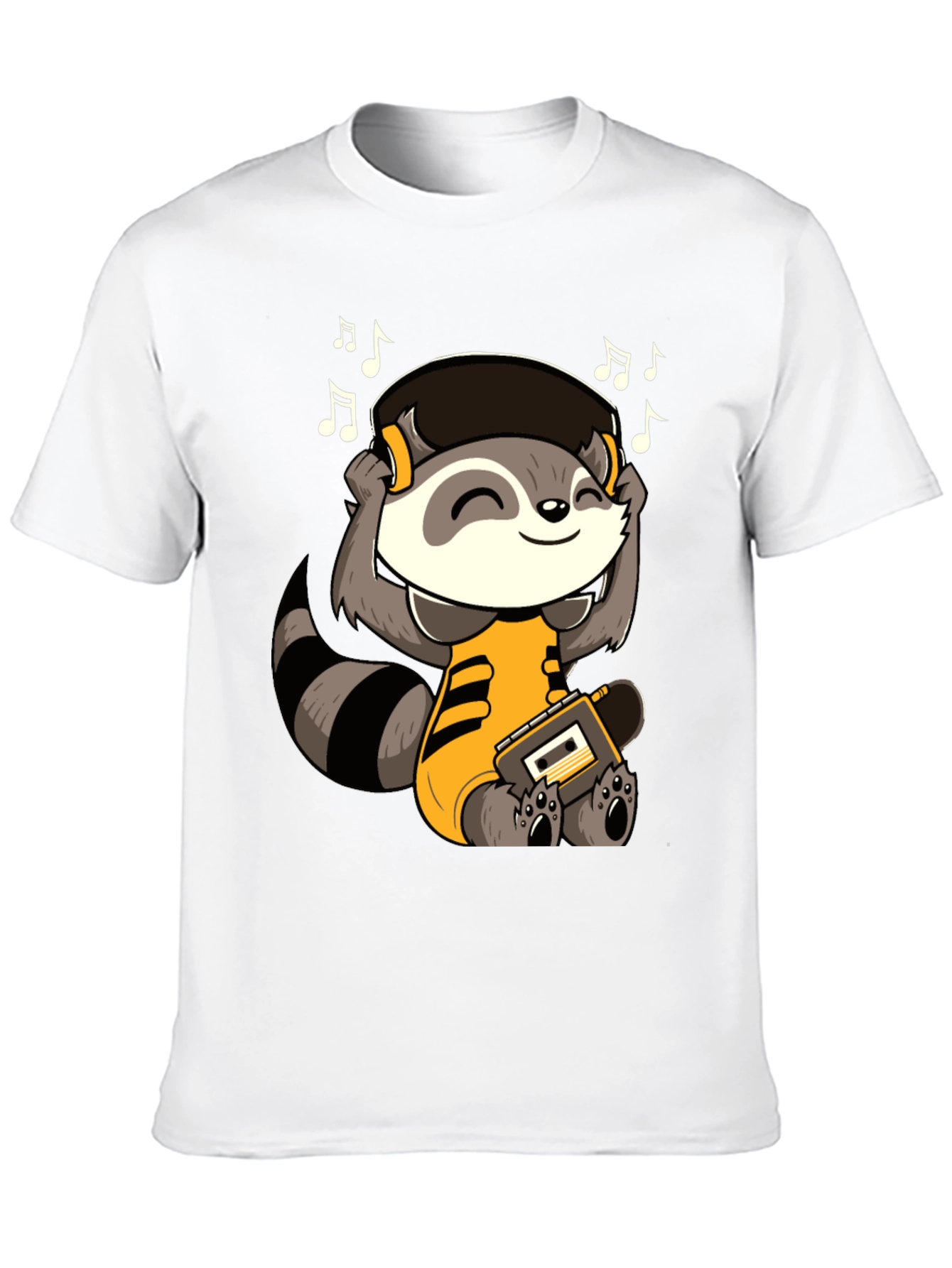 Black Raccoon Music Lover T-Shirt view 10