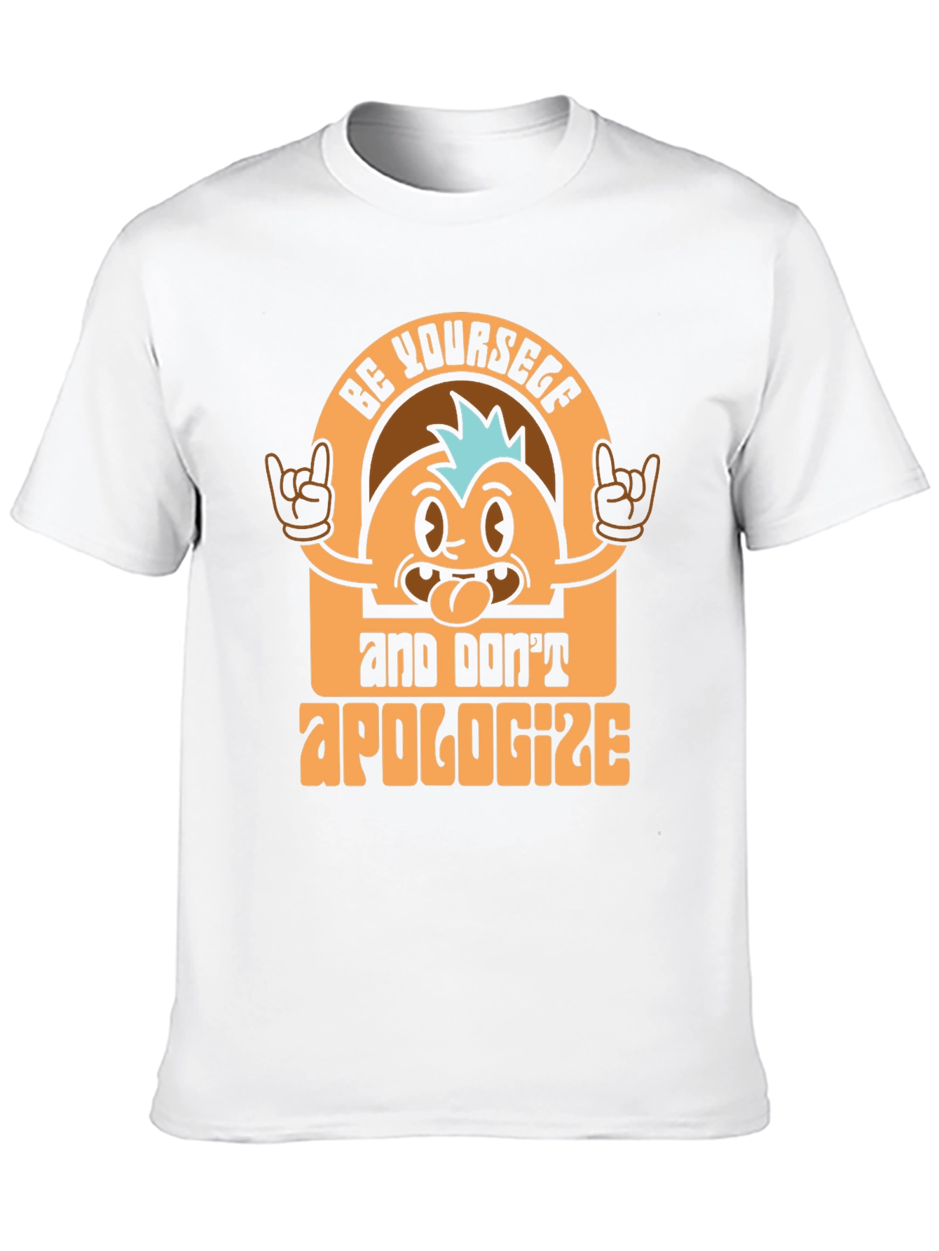 Black Be Yourself T-Shirt - Retro Cartoon Graphic Tee view 10