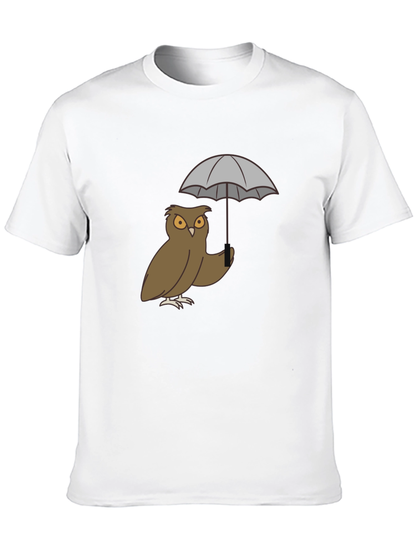 Black Owl Umbrella Graphic T-Shirt view 10