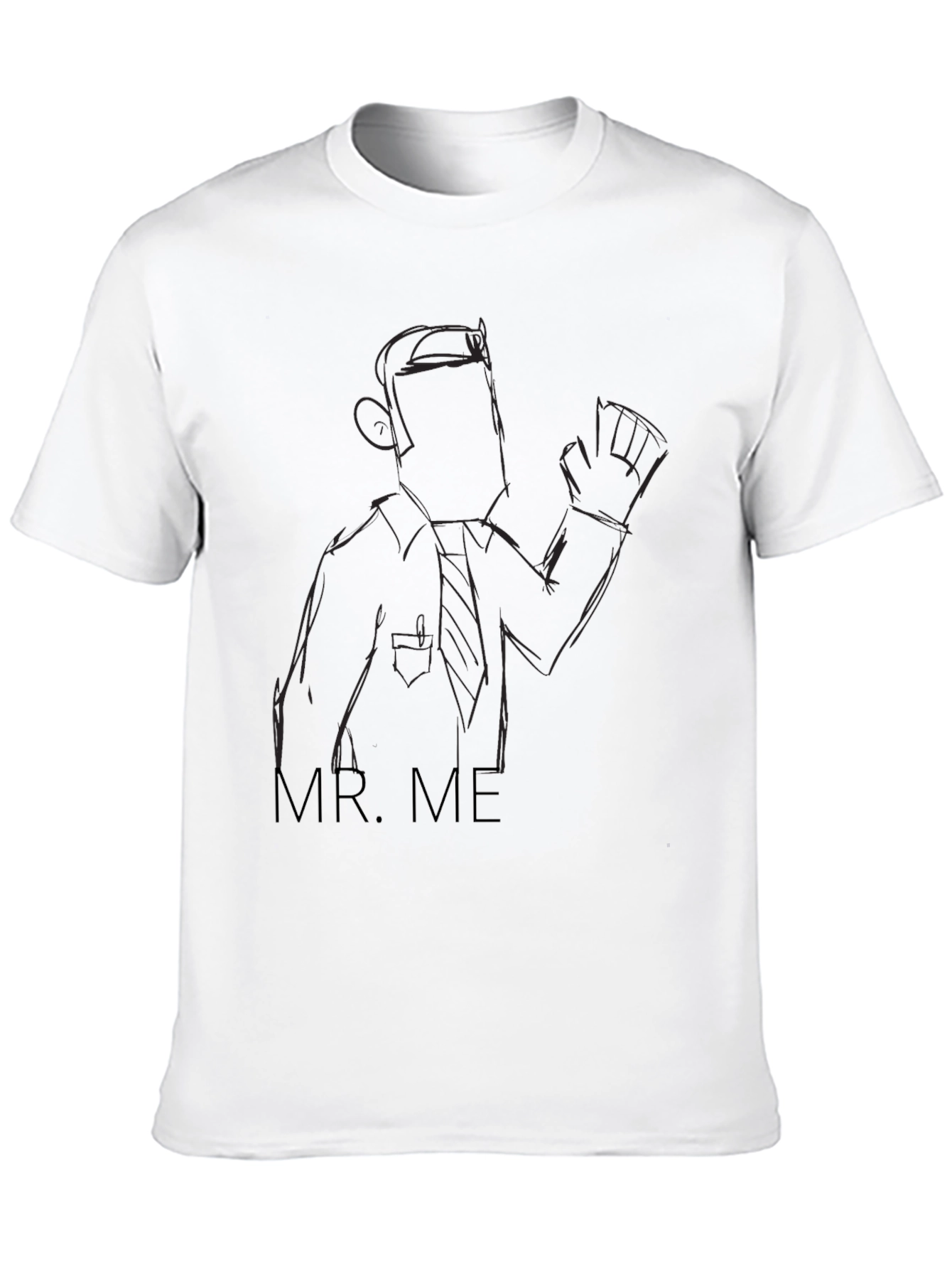 Black Mr. Me Sketch Black T-Shirt view 10