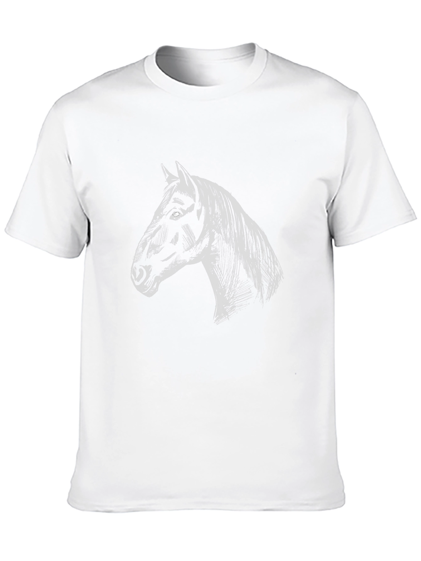 Black Men's Black Horse Graphic T-Shirt view 10