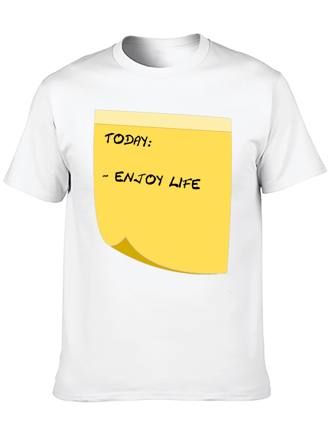 Black Enjoy Life Sticky Note Graphic Tee - Black view 10