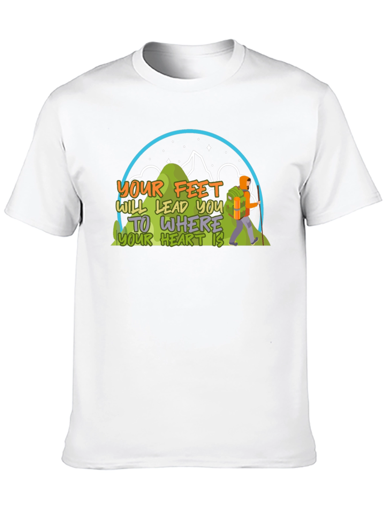 Black Hiking T-Shirt: Your Feet Will Lead You view 10