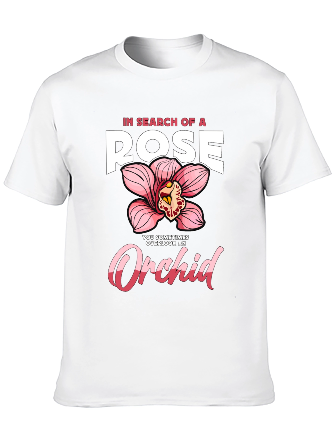 Black In Search of a Rose Orchid Graphic T-Shirt view 10