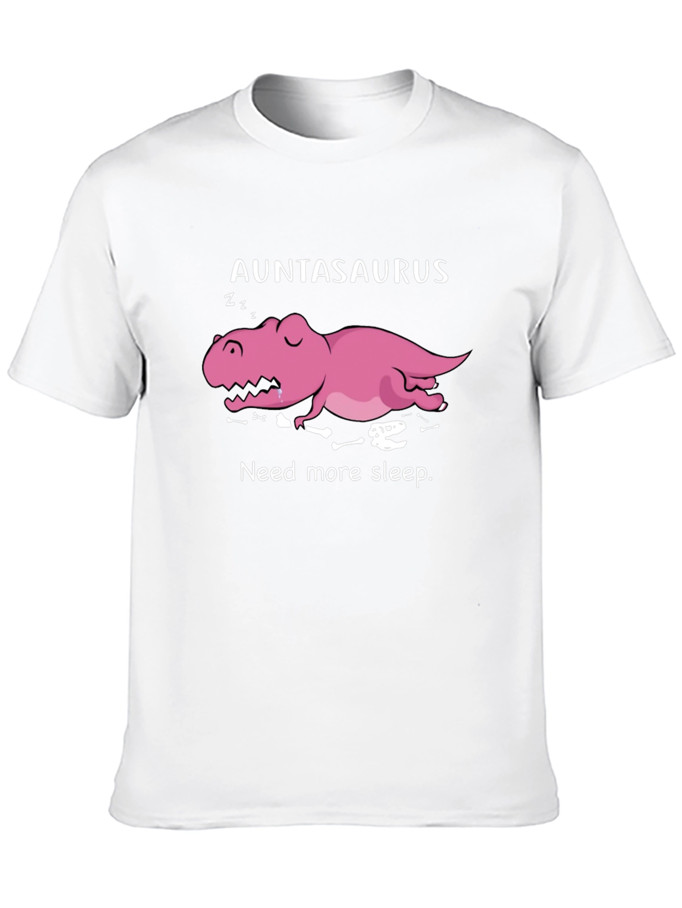 Black Auntasaurus Need More Sleep Funny T-Shirt view 10