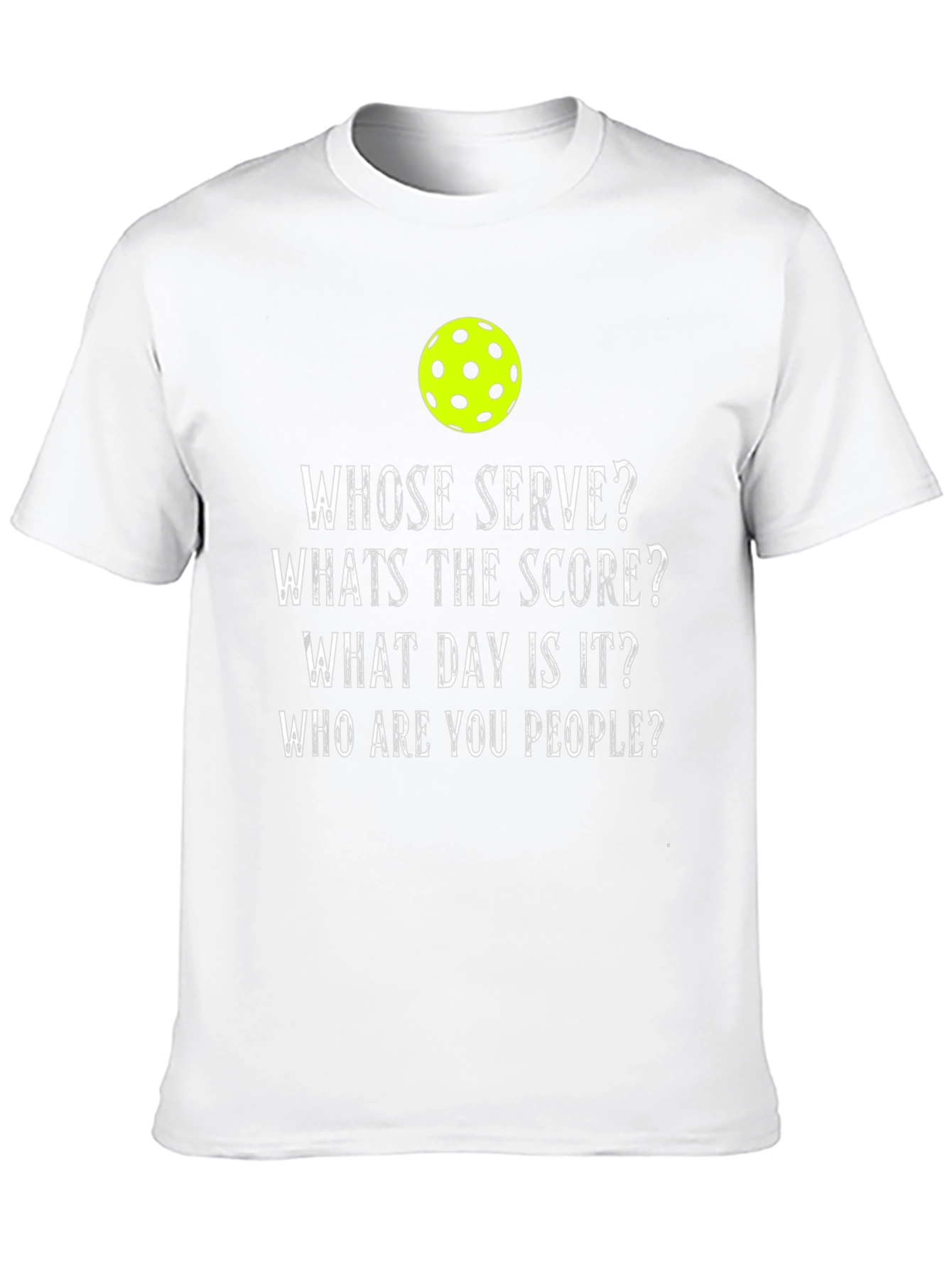Black Pickleball Humor T-Shirt - Whose Serve? view 10