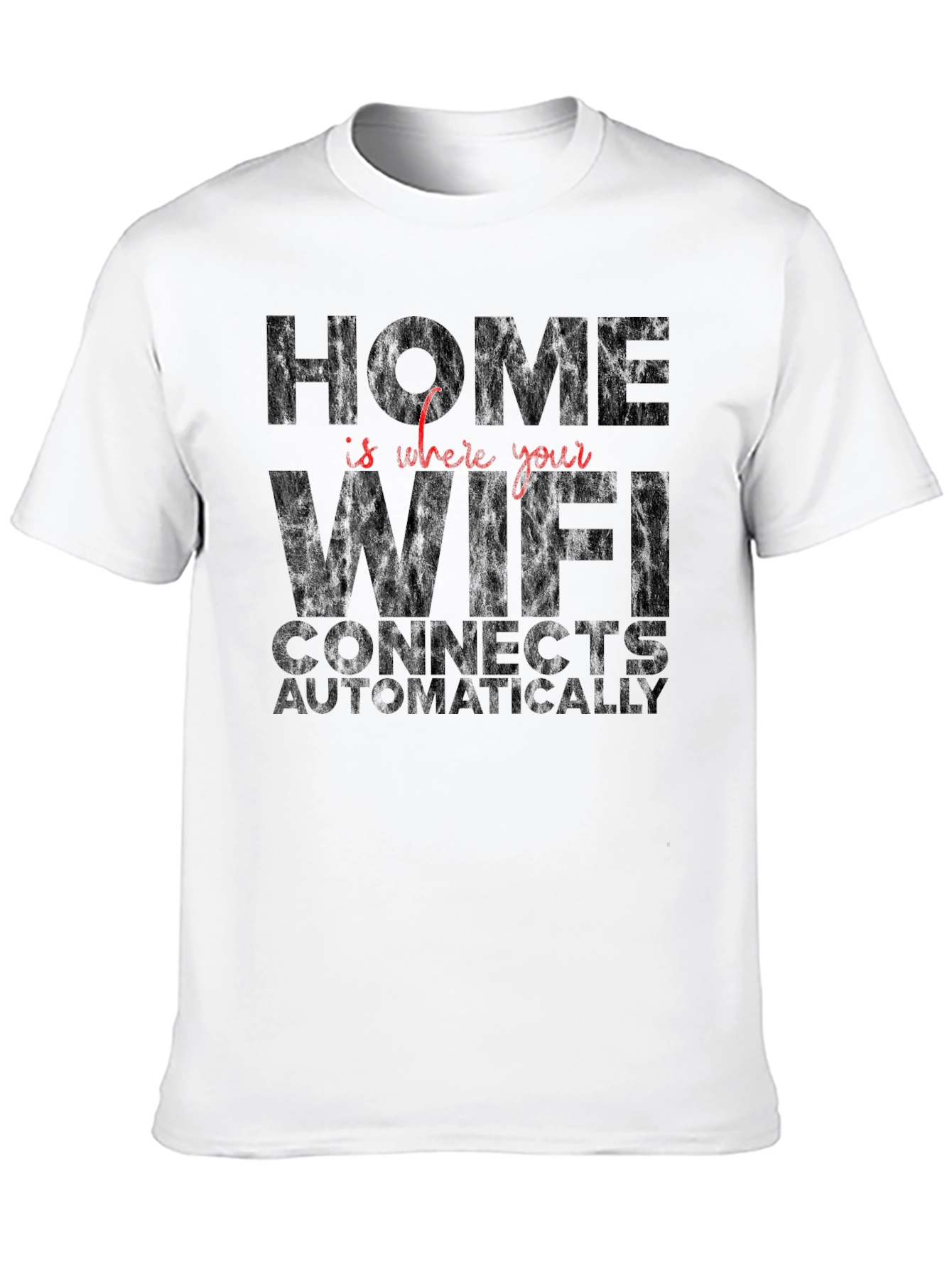 Black Home is Where WiFi Connects T-Shirt view 10
