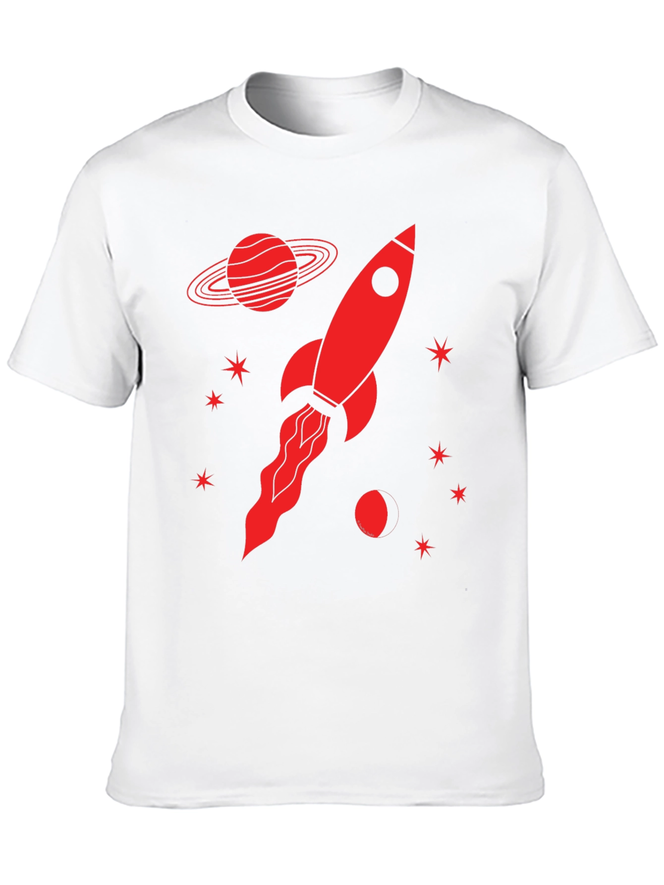 Black Rocket Planet Graphic T-Shirt - Black view 10