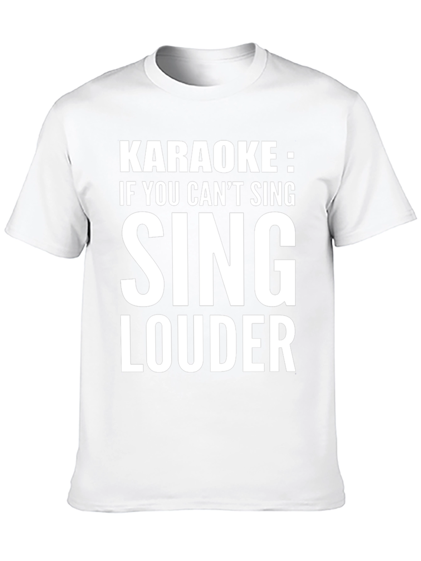 Black Karaoke Sing Louder Graphic Tee Shirt view 10