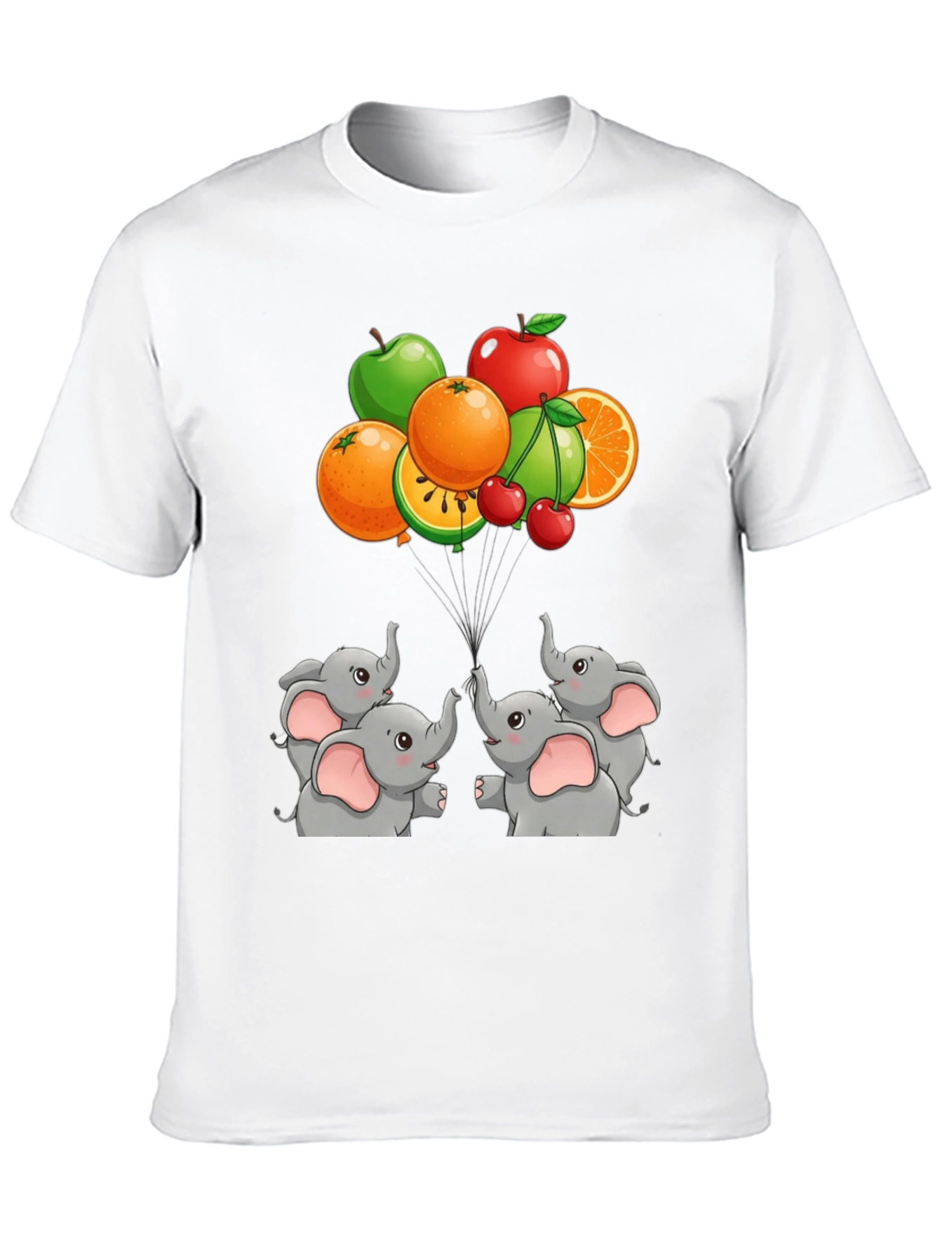 Black Elephant & Fruit Graphic Tee view 10