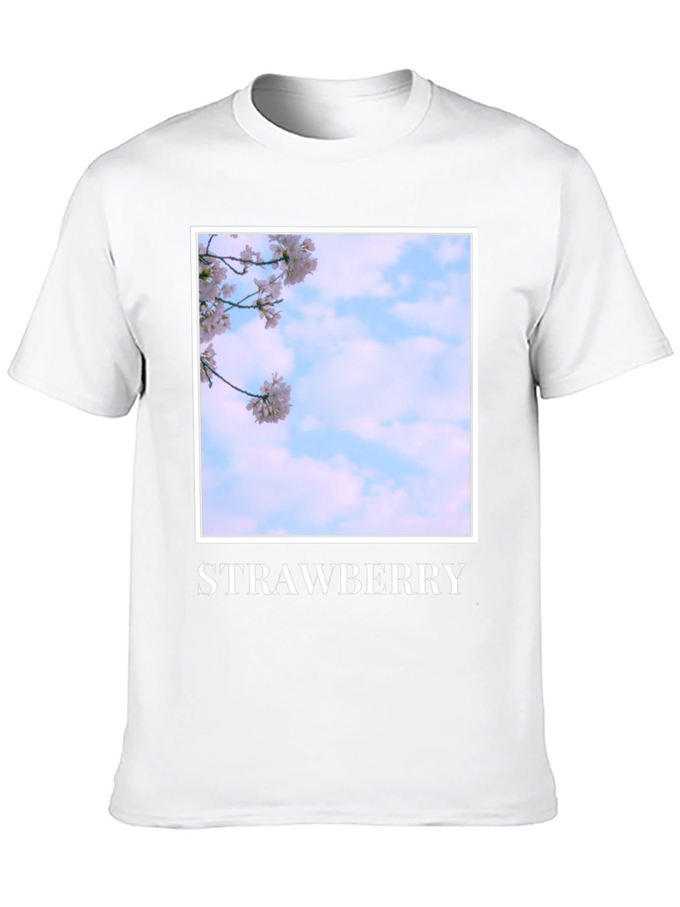 Black Strawberry Blossom T-Shirt - Soft Cotton Blend view 10