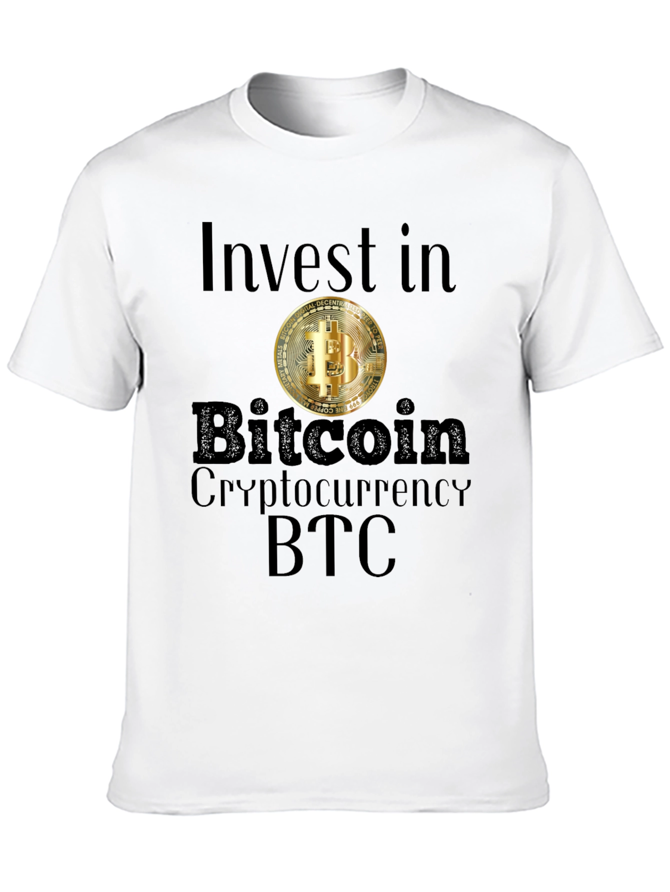 Black Invest in Bitcoin T-Shirt Crypto BTC view 10