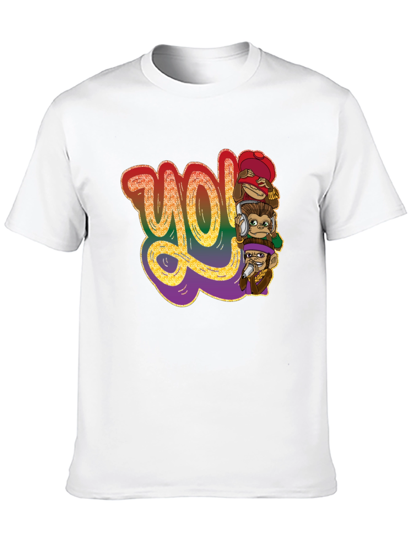 Black Yo! Monkey Stack Graphic T-Shirt view 10