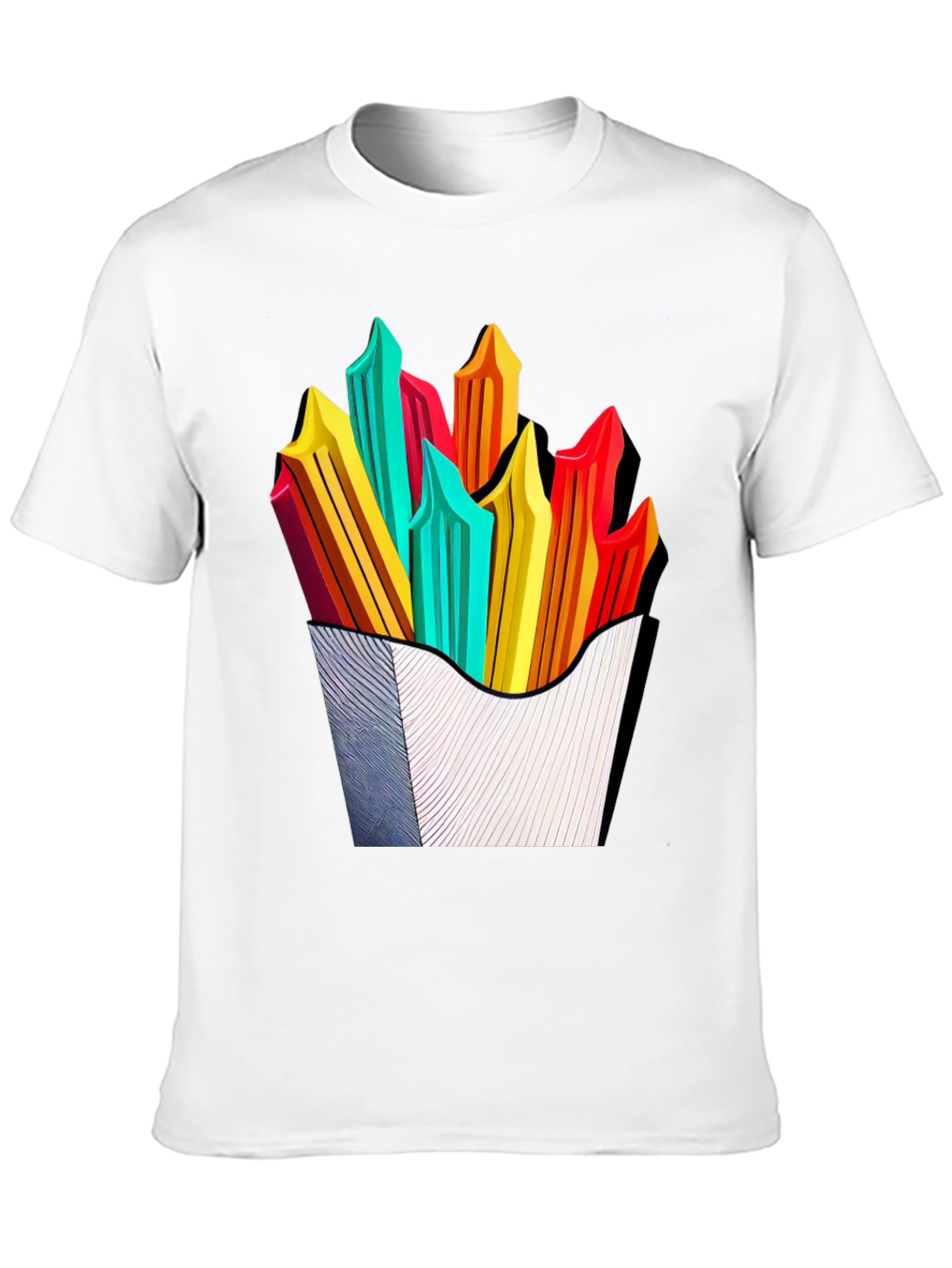 Black Funky Fries Graphic Tee - Stylish Unisex T-Shirt view 10