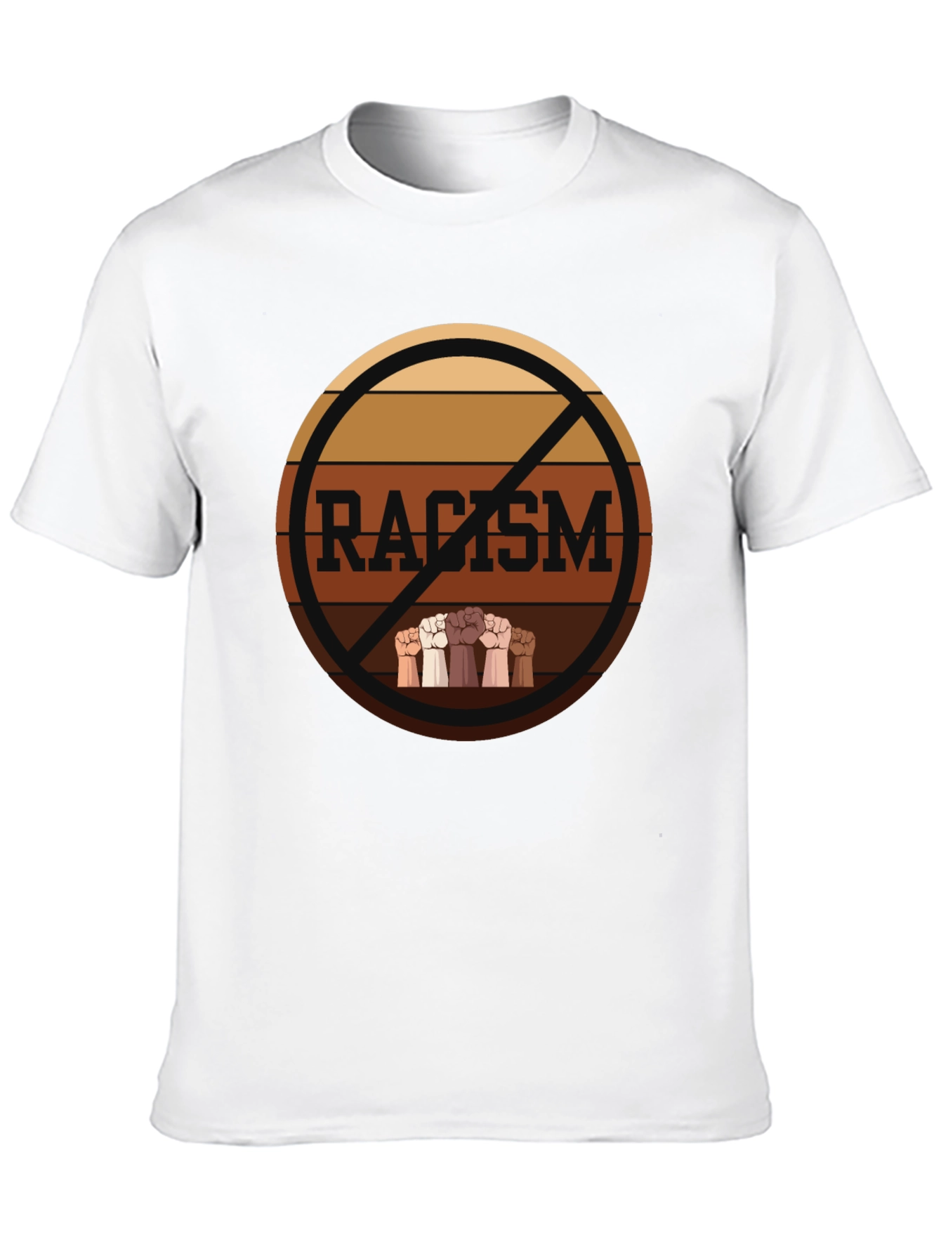 Anti Racism Fist Bump Graphic T-Shirt - 10