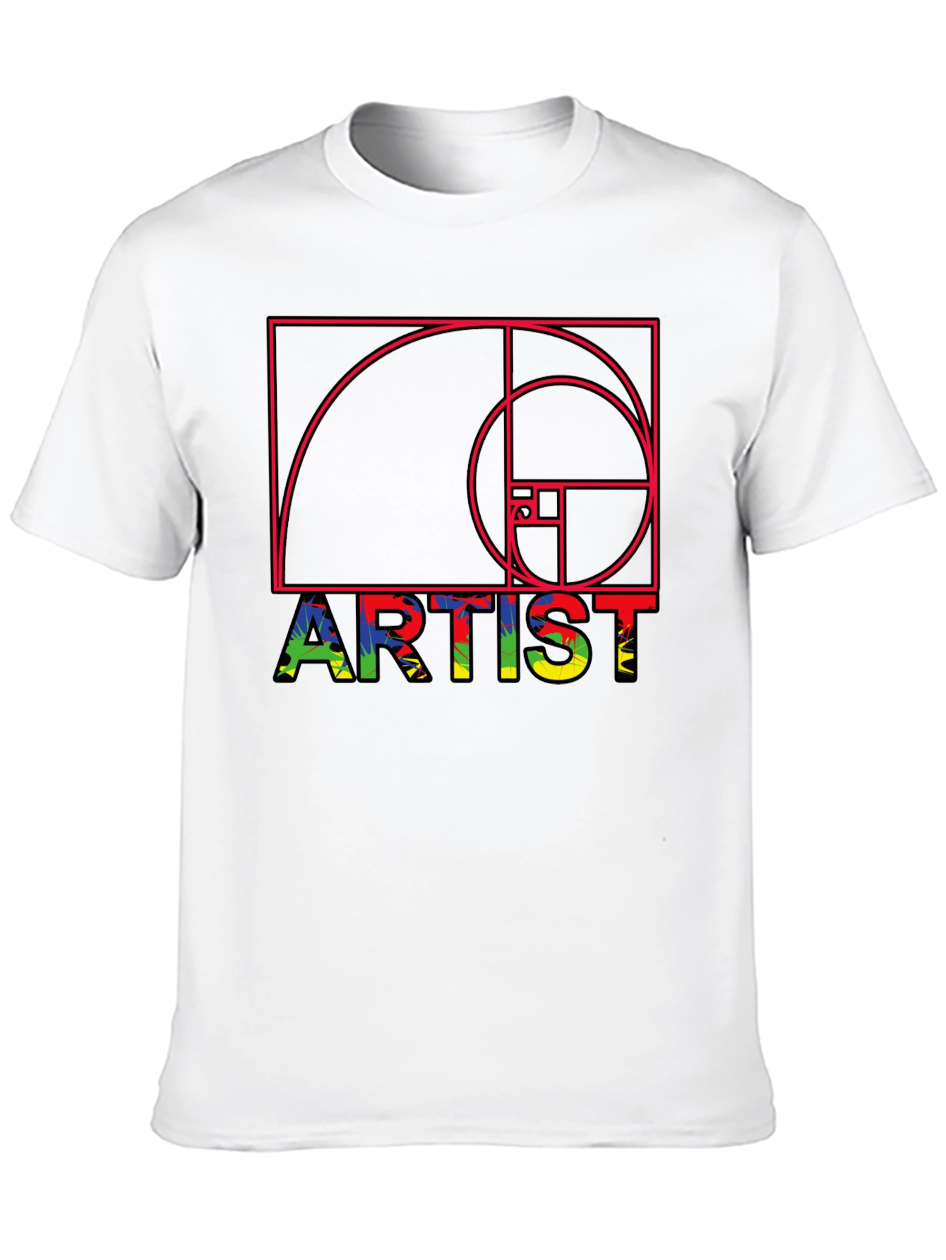 Black Artist Fibonacci Sequence Graphic Tee - Unique Design view 10
