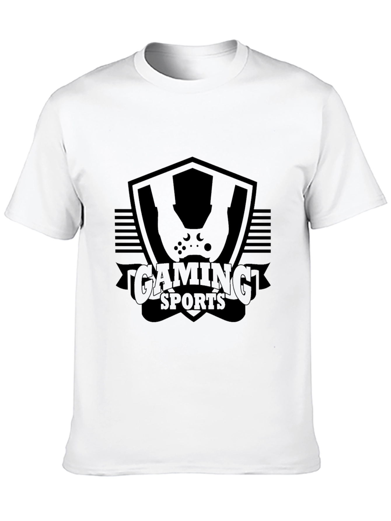 Black Gaming Sports Black T-Shirt view 10